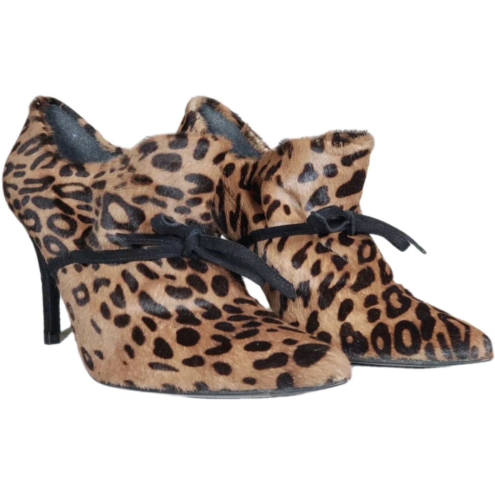 Stuart Weitzman Stuart Weitzman Aok Booties Leopard Serval Hair Suede Heel Women's US 7.5 M Boots Leopard Hair Suede Heel Women 7.5 M Size US 8 / IT 38 - 2 Thumbnail