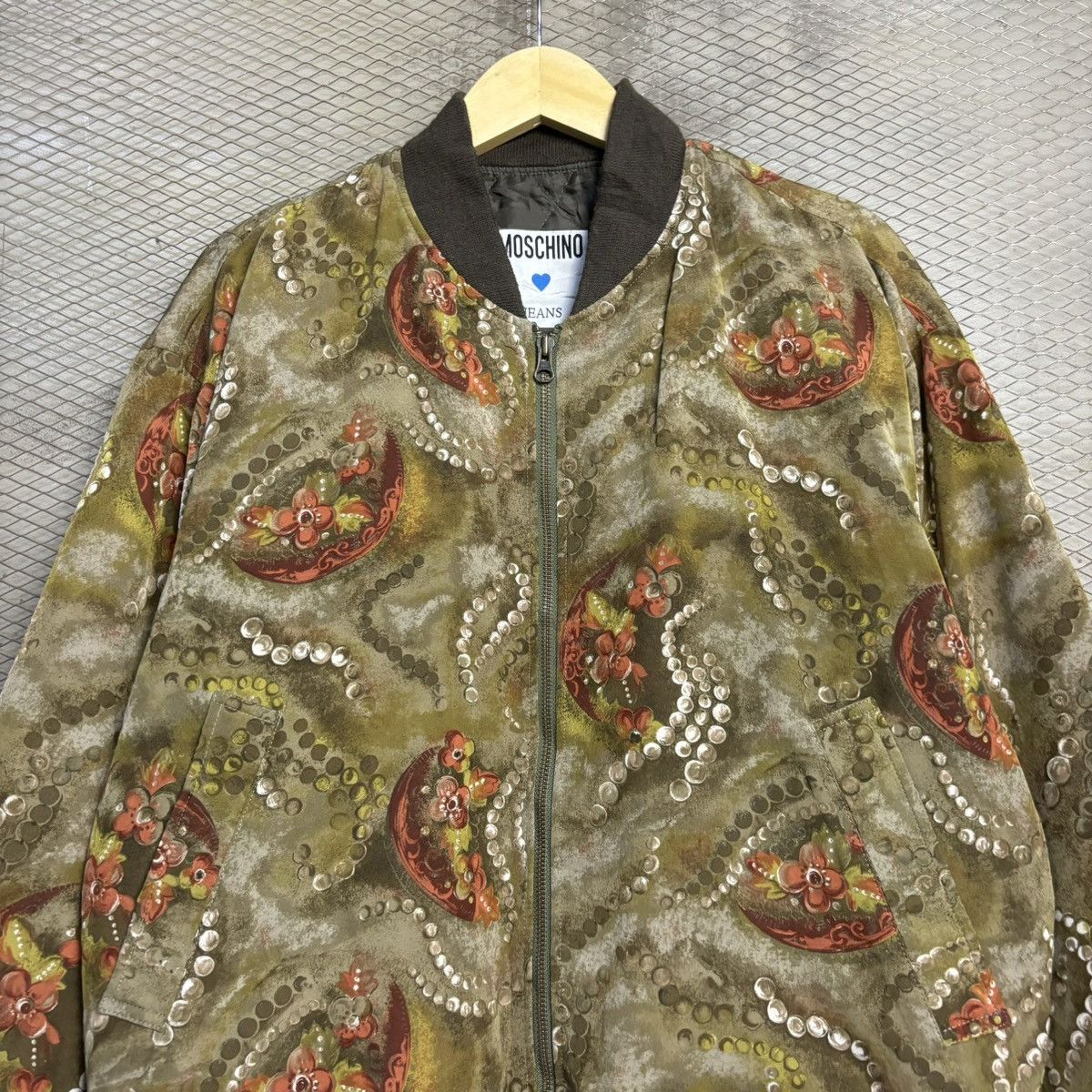 Moschino Vintage Moschino Jeans Fullprint Bomber Jacket Size US L / EU 52-54 / 3 - 2 Thumbnail