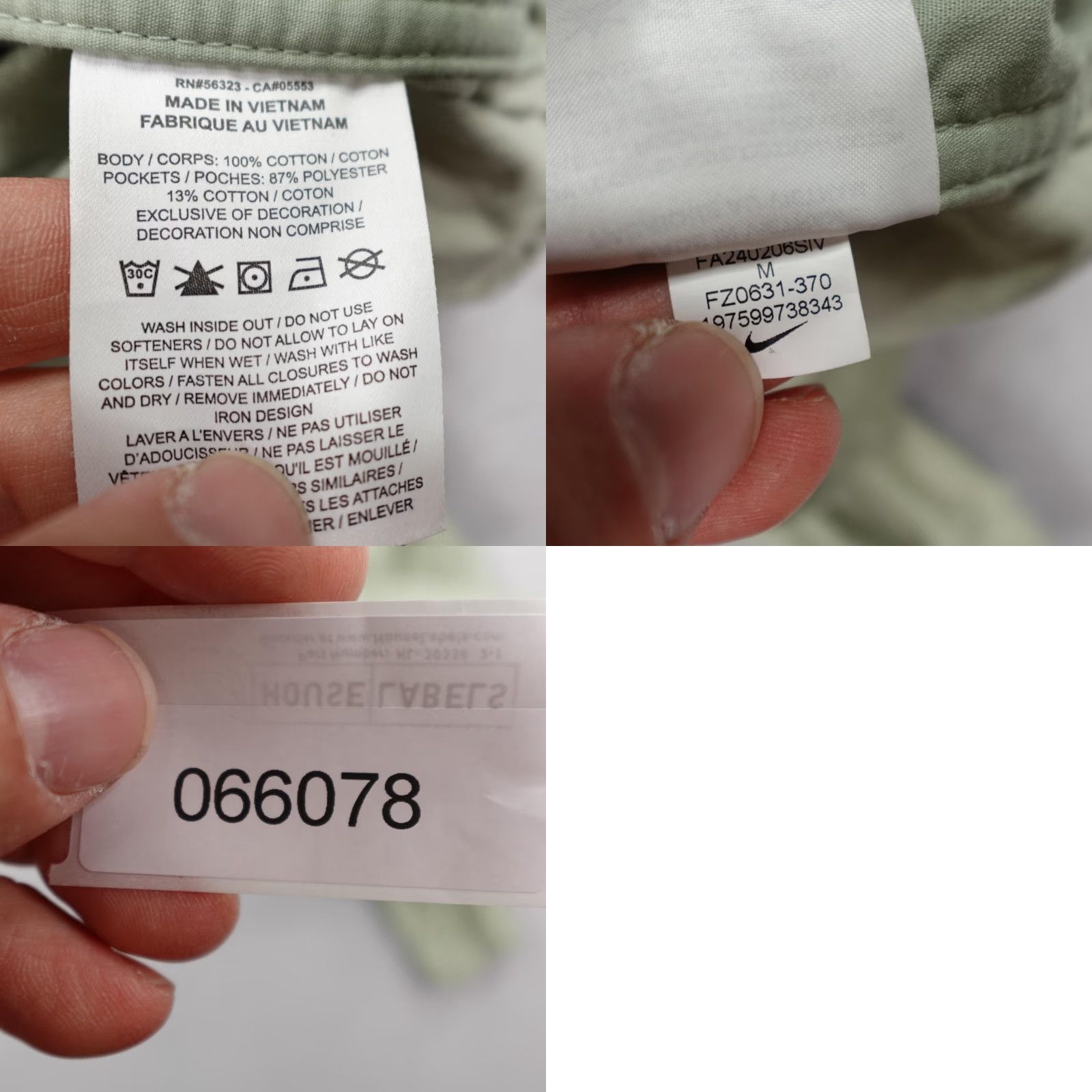Nike NIKE Jacket Men Medium Green Corduroy Bomber Coat Full Zip Swoosh Logo Casual Outdoor Size US M / EU 48-50 / 2 - 8 Thumbnail