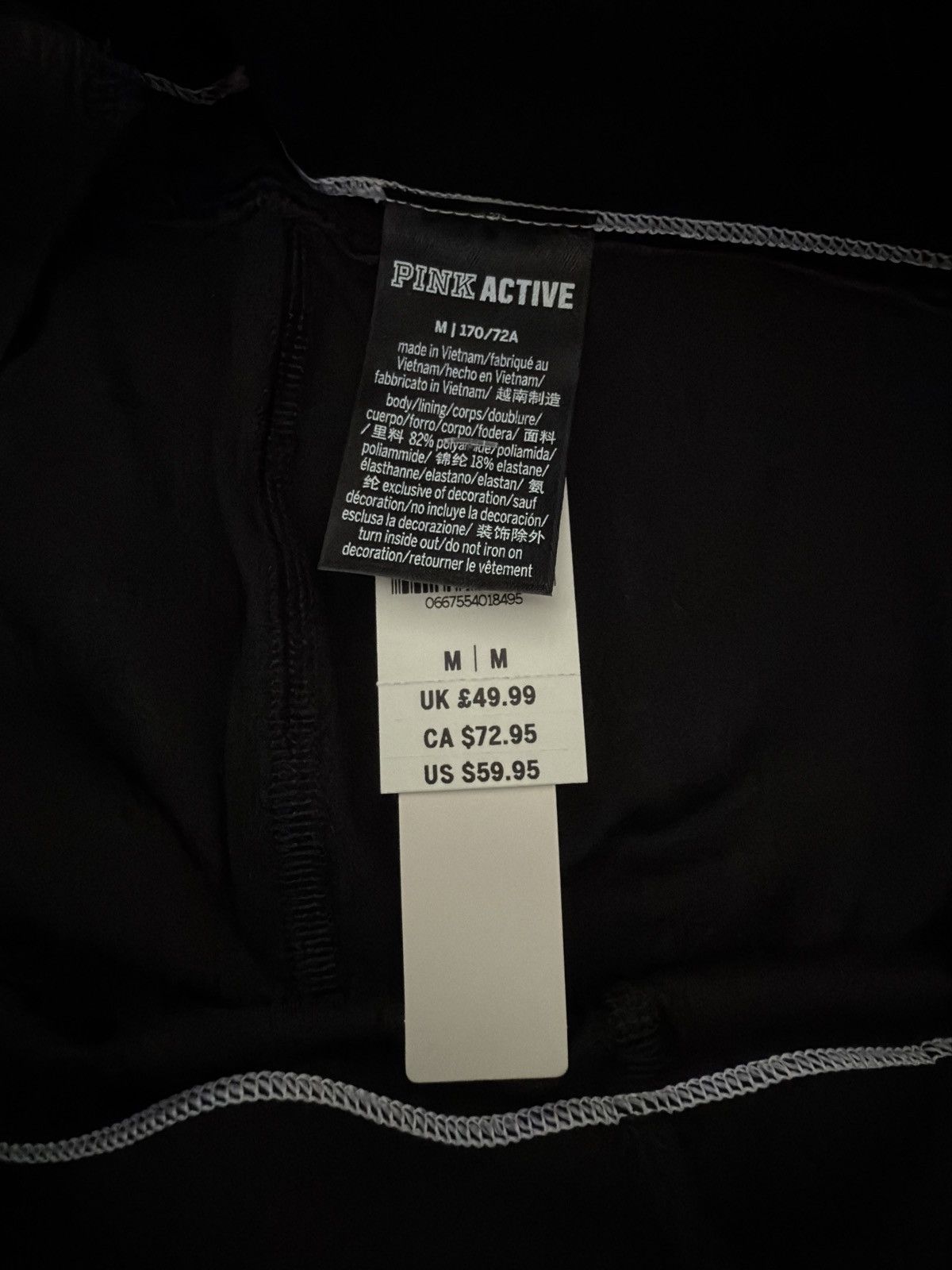 Pink Gold + White PINK ACTIVE Leggings Size 22" - 3 Thumbnail