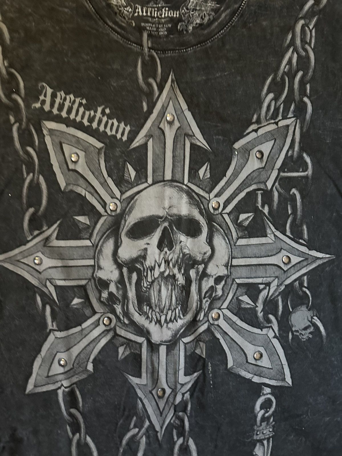 Affliction × Vintage Y2K Affliction T-shirt Size US XXL / EU 58 / 5 - 2 Thumbnail