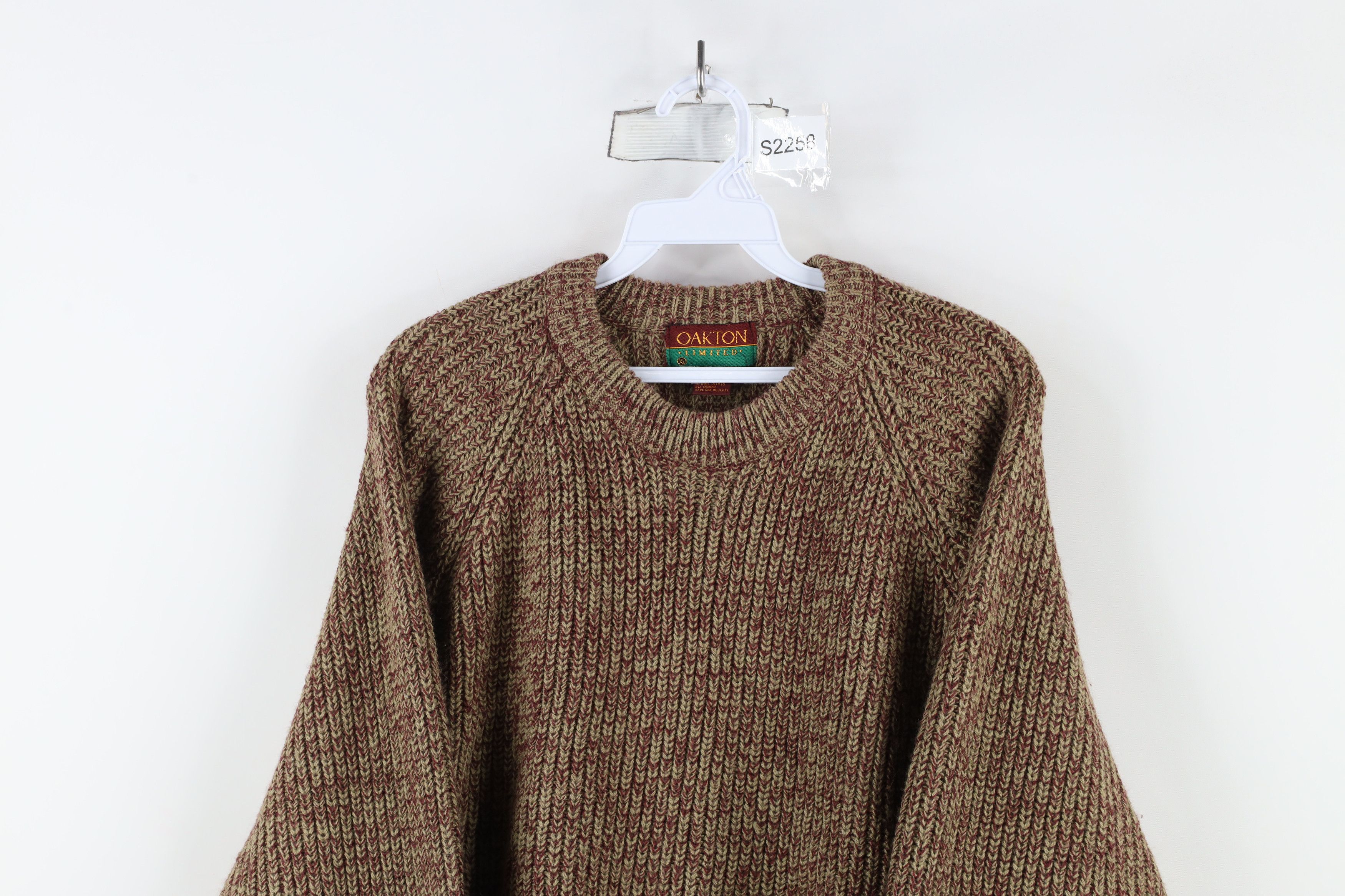 Vintage Vintage 90s Streetwear Ribbed Knit Crewneck Sweater Acrylic Size US XL / EU 56 / 4 - 2 Thumbnail