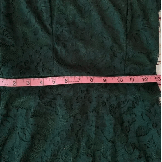 Shein Hunter Green Lace Bodycon Dress Size M / US 6-8 / IT 42-44 - 6 Thumbnail