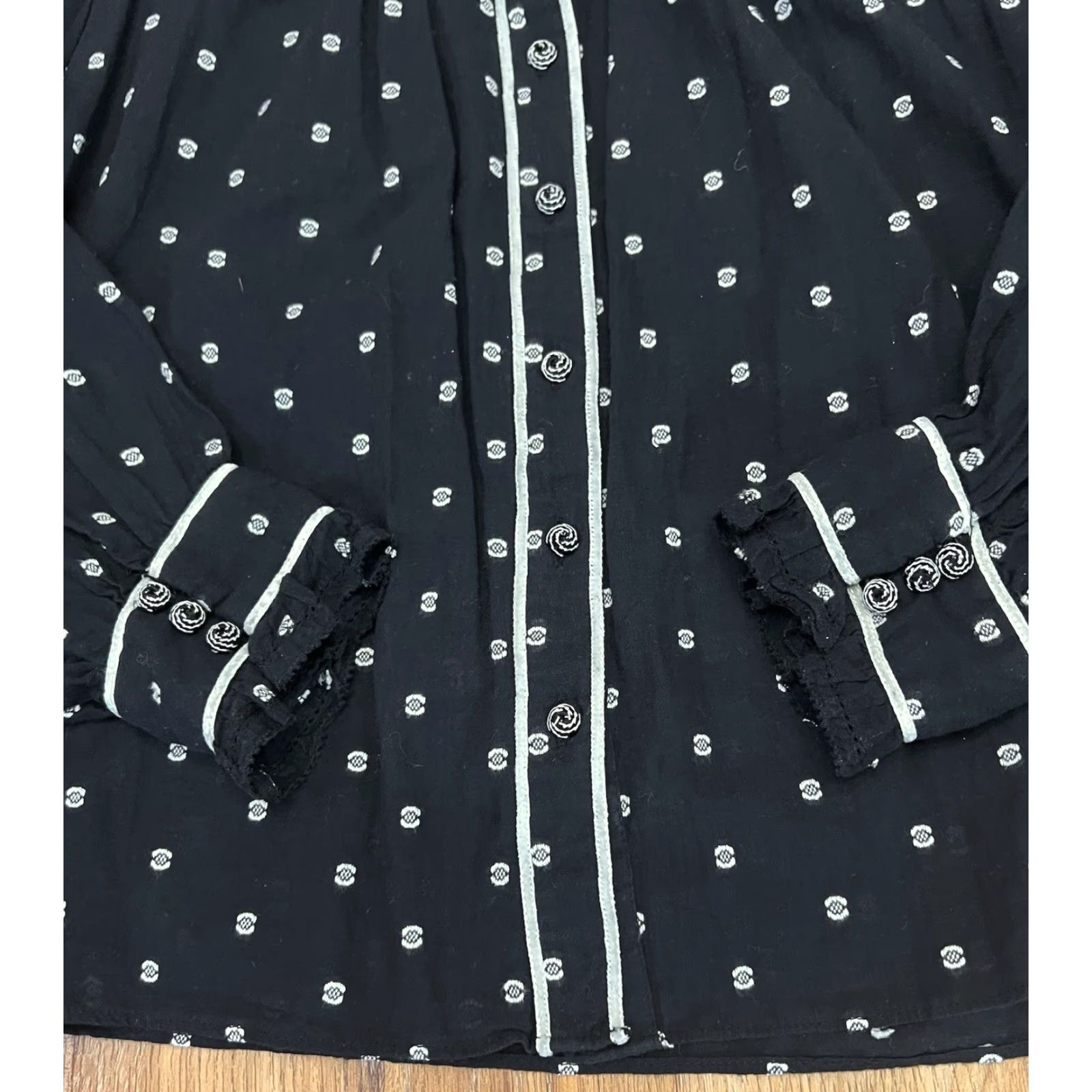 Ulla Johnson Ulla Johnson Blouse - Black Abigail Eclipse Dot Size 4 Women Shirt Womens Size S / US 4 / IT 40 - 4 Thumbnail
