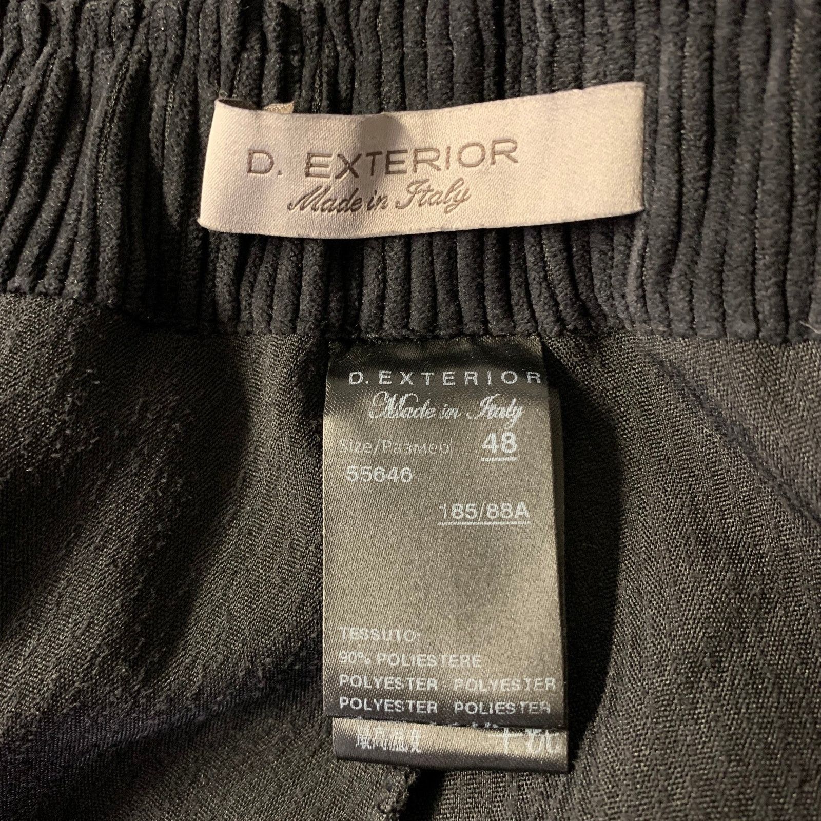 D.Exterior D. EXTERIOR Size 12 Black Polyester Elastane Corduroy Pants Size US 35 - 4 Thumbnail