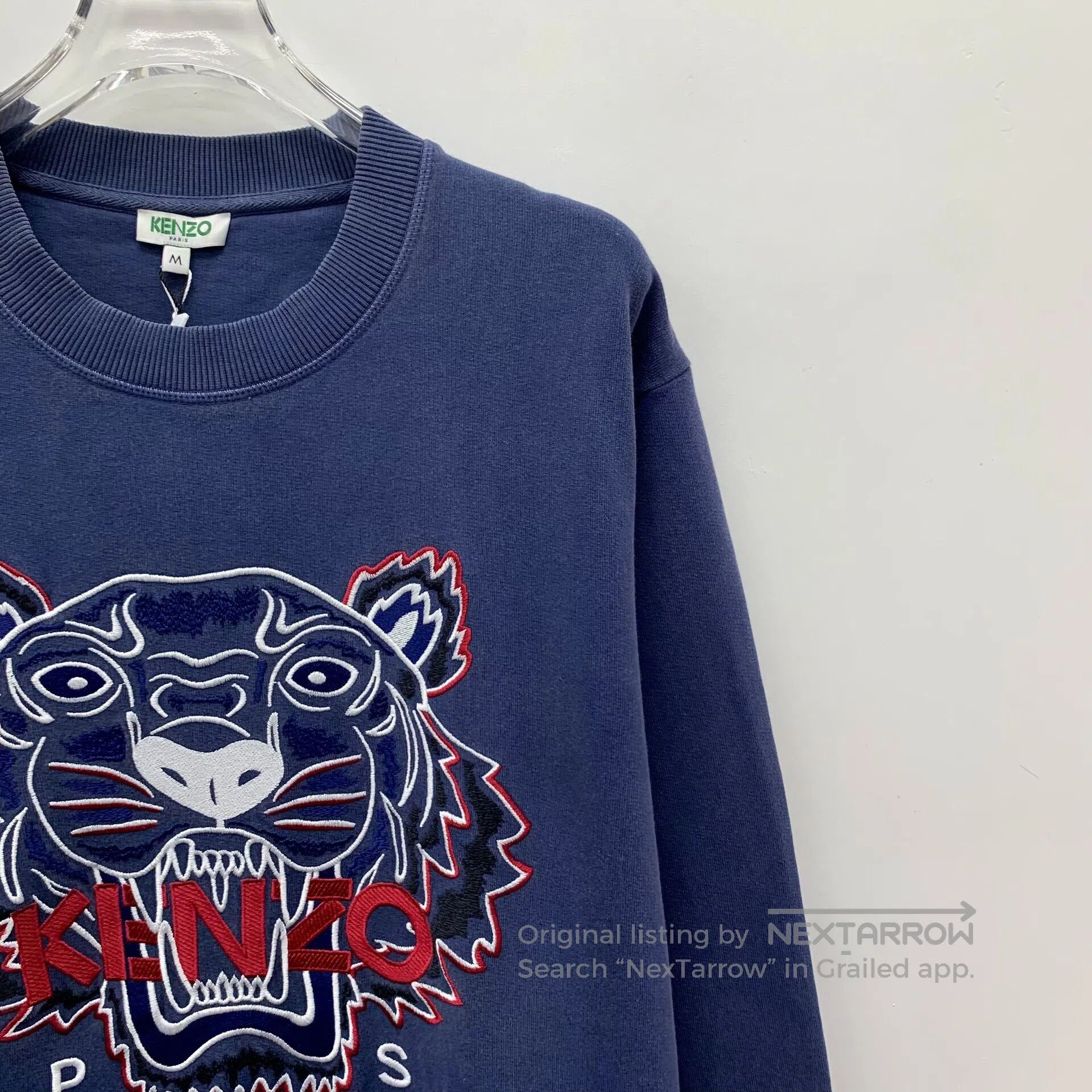 Kenzo Kenzo Blue Tiger Head Logo Letter Embroidered Cotton Crew Size US M / EU 48-50 / 2 - 3 Thumbnail