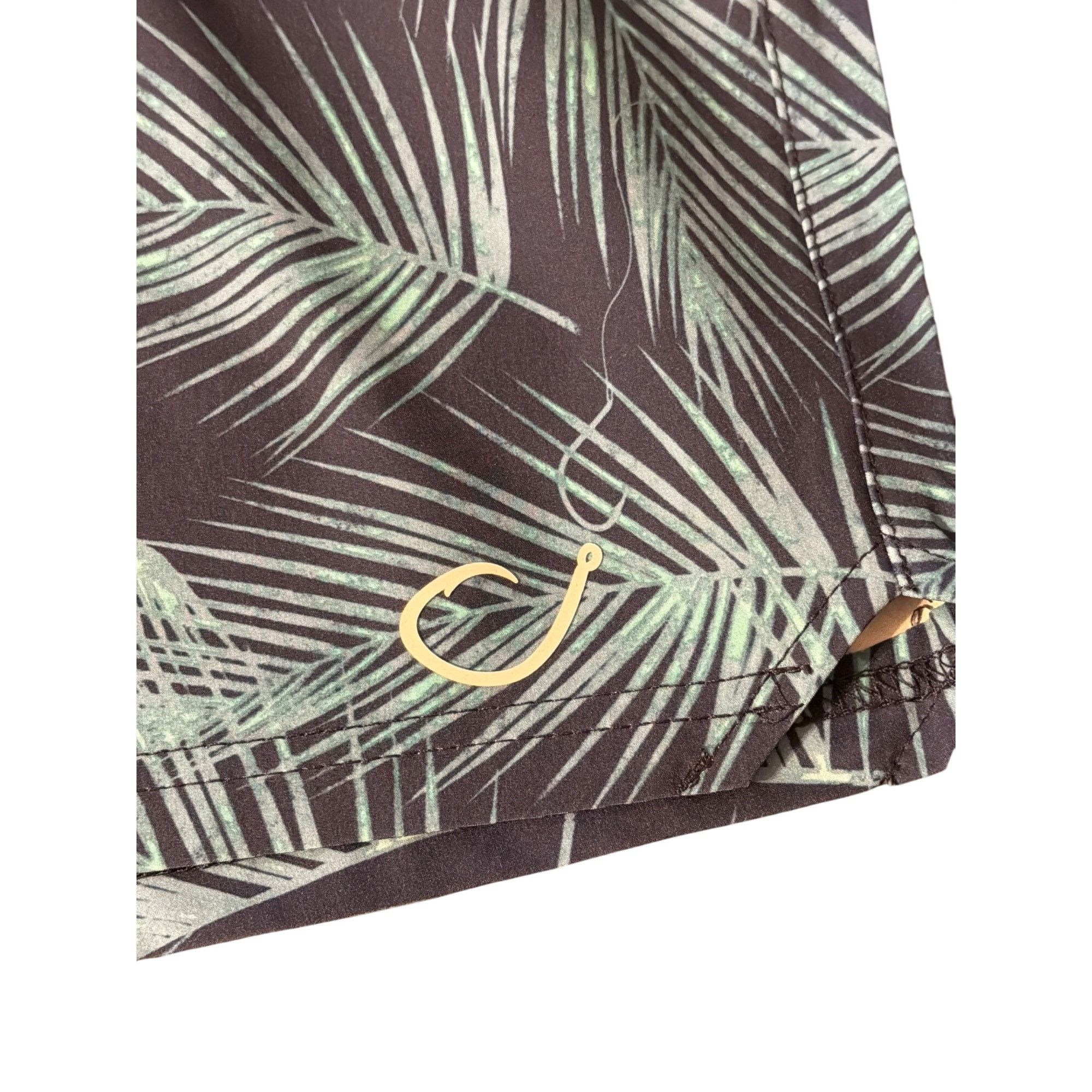 Other Reel Life Hooked on Palms Branson Swim Trunks Bathing Suit S Size US 44 / EU 60 - 2 Thumbnail