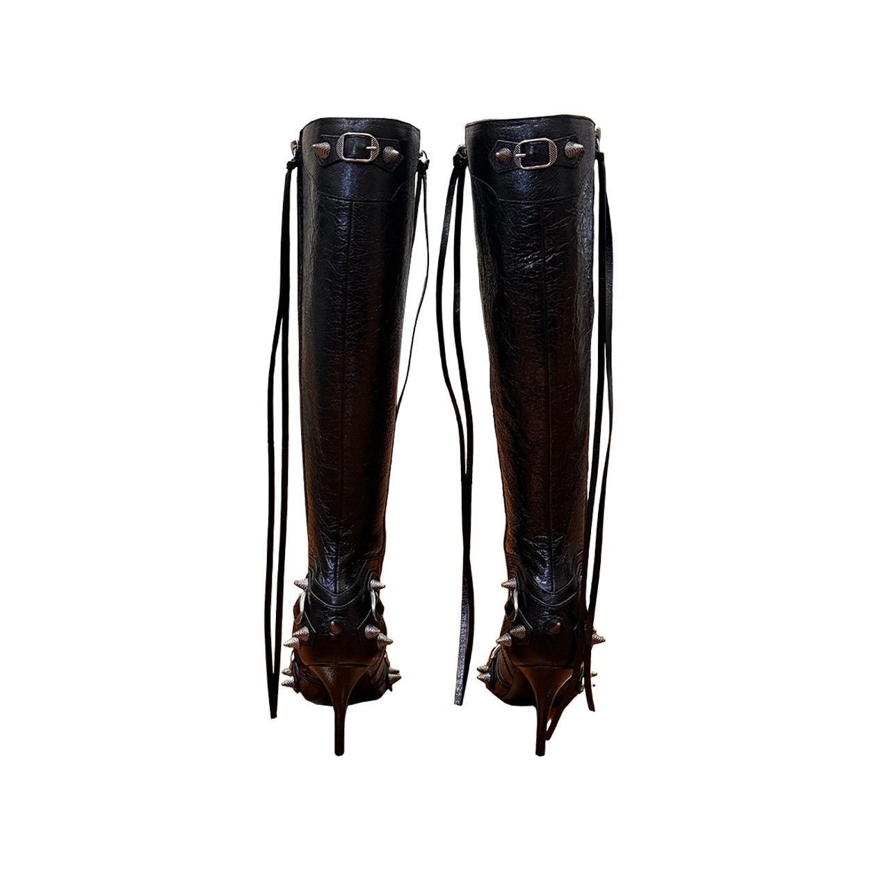 Balenciaga Balenciaga Cagole Spiked Leather Boots NEW Size US 6 / IT 36 - 4 Thumbnail