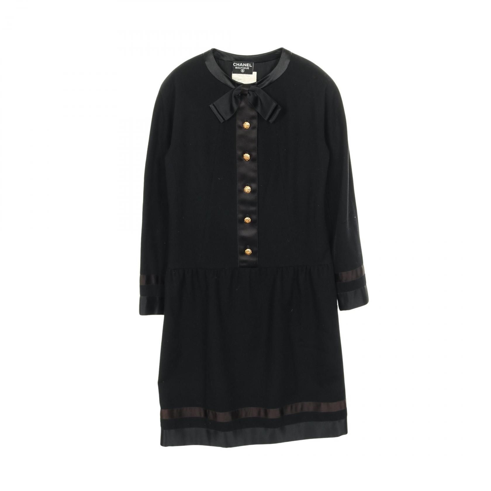 Chanel Chanel Chanel Camellia Wool Dress Textile Dresses DUTY FREE for USA Size ONE SIZE - 1 Thumbnail
