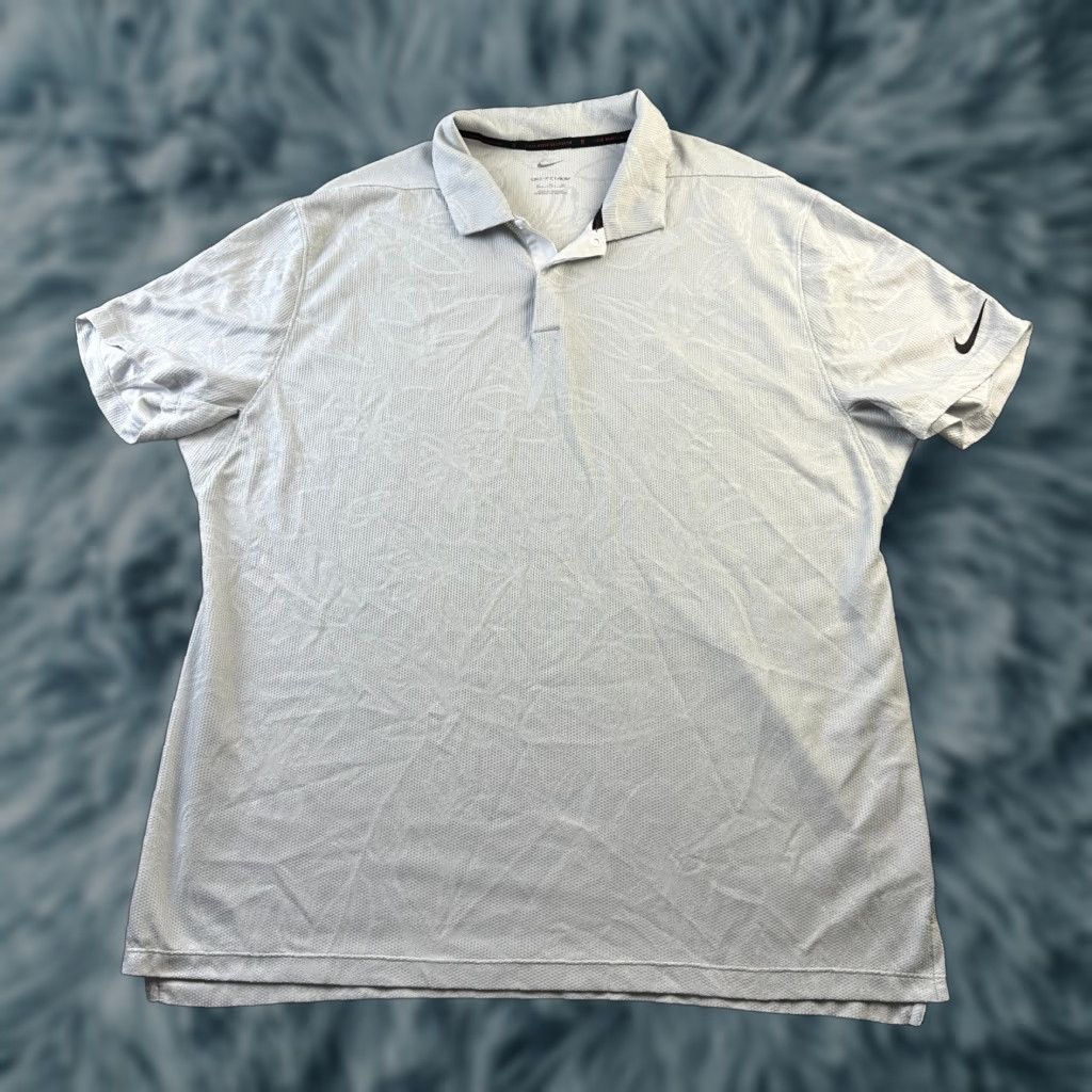 Nike Nike Tiger Woods Polo Shirt Mens XL Gray Dri Fit Golf Short Sleeve Collared Stretch Breathable Advanced Size US XL / EU 56 / 4 - 1 Thumbnail
