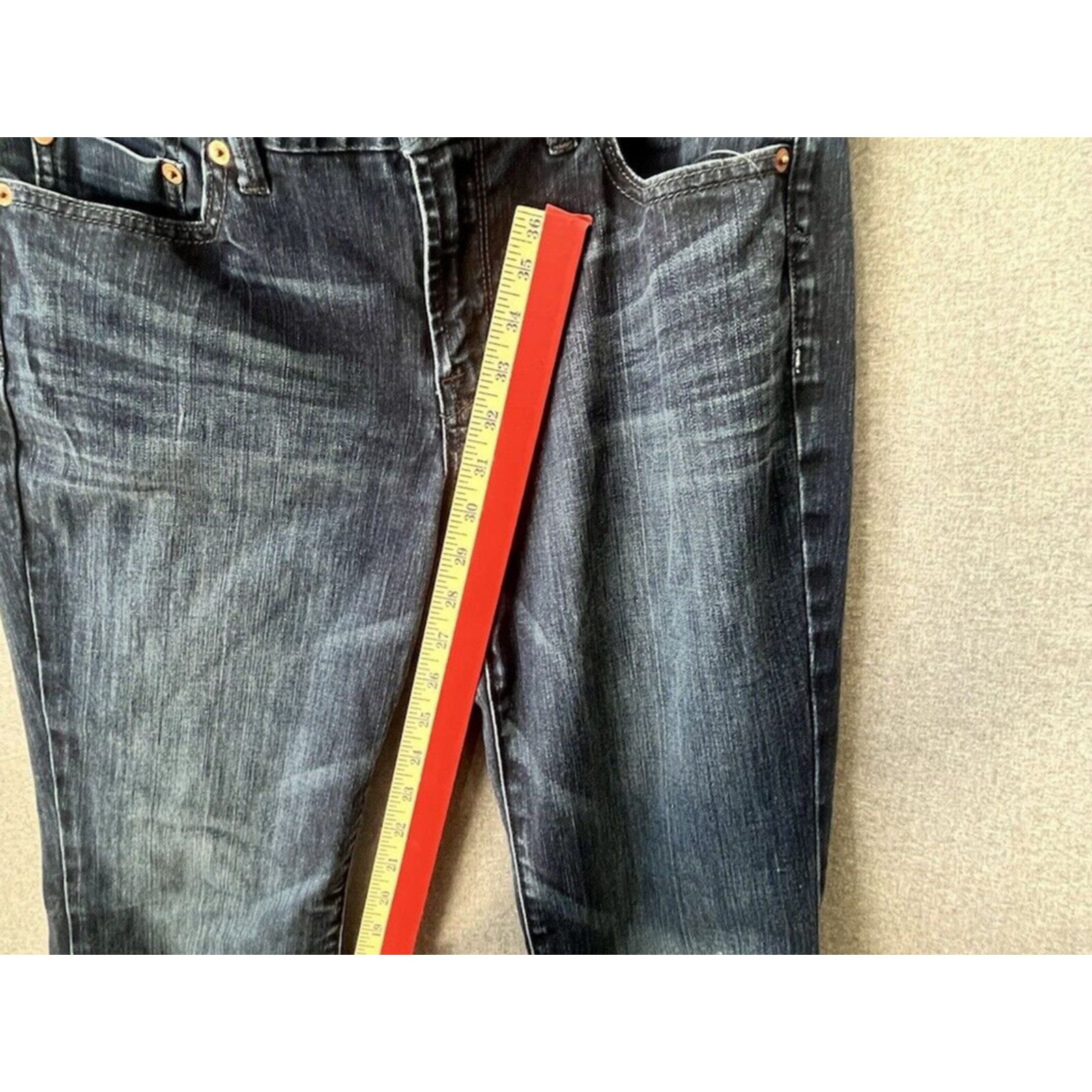 Lucky Brand Lucky Brand Womens Sweet Boot Low Rise Dark Wash Denim Jeans Size 32" / US 10 / IT 46 - 4 Thumbnail