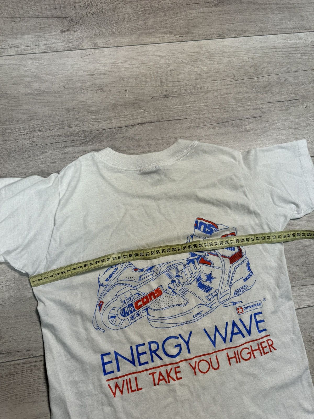 Converse Vintage Converse Energy Wave Made In USA Vintage T-shirts Size US S / EU 44-46 / 1 - 10 Thumbnail