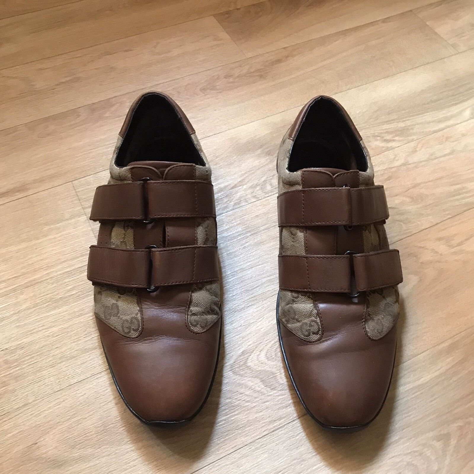 Gucci GUCCI Sneakers Guccissima Leather Low Top CANVA Made Italy Size US 8 / EU 41 - 3 Thumbnail