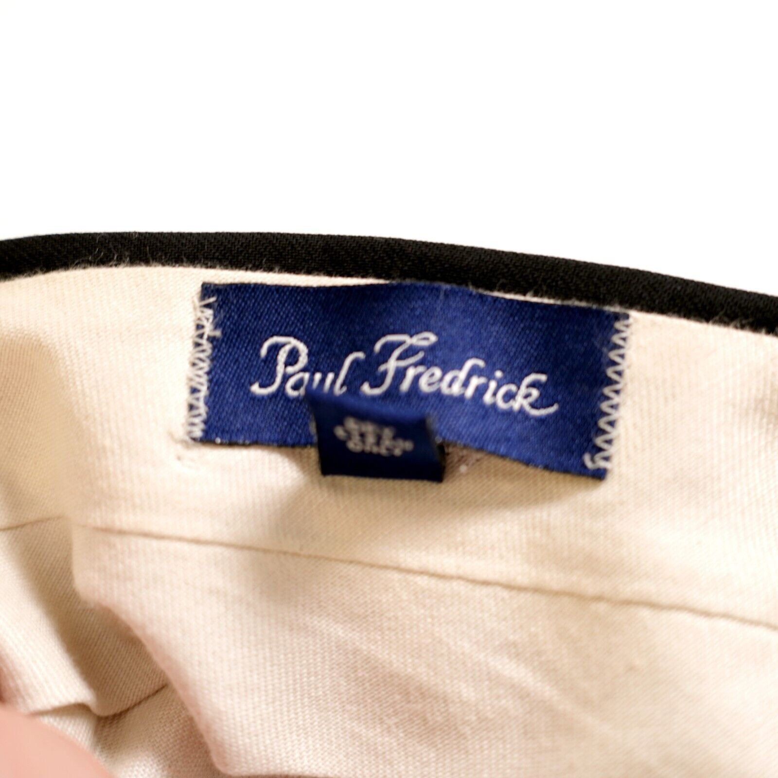 Paul Fredrick Paul Fredrick Wool Black Pleated Cuffed High Rise Dress Pant Size 36R - 4 Thumbnail