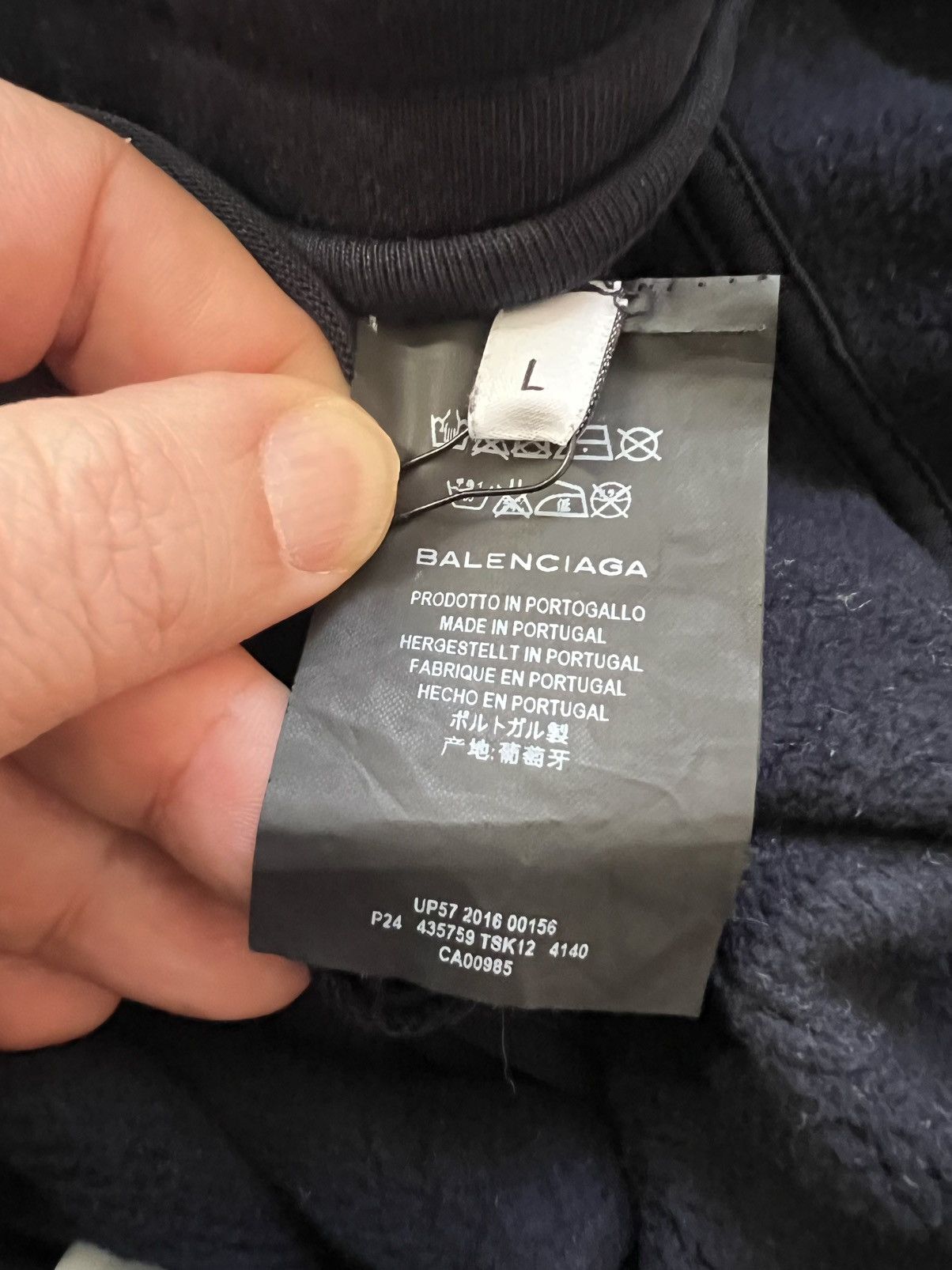 Balenciaga Balenciaga Spellout Side Adjustable Waist Jogger Navy L Size US 39 - 11 Thumbnail