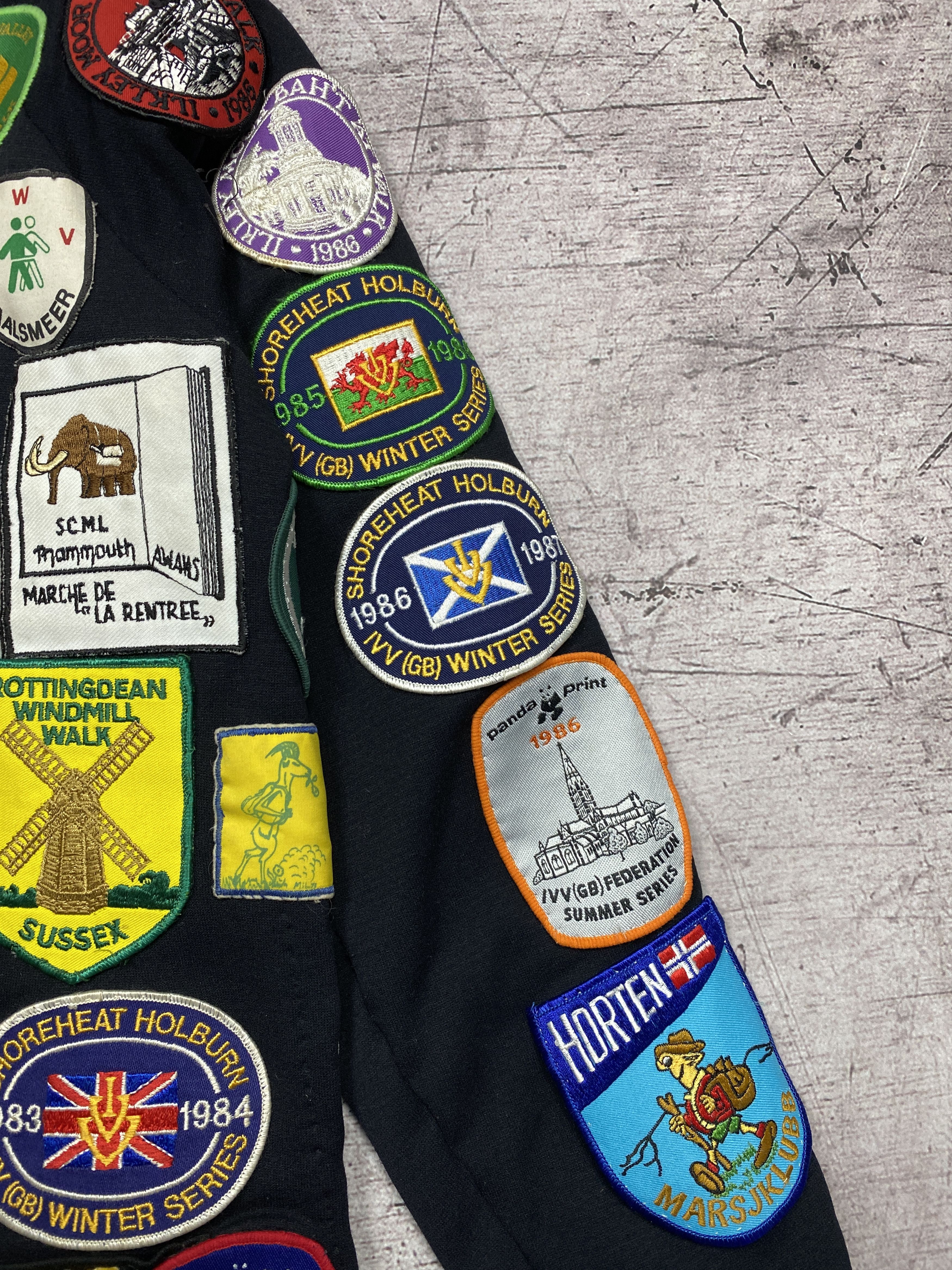 Vintage Vintage 1980’s Patch Covered Mens Bomber Jacket Size US L / EU 52-54 / 3 - 5 Thumbnail