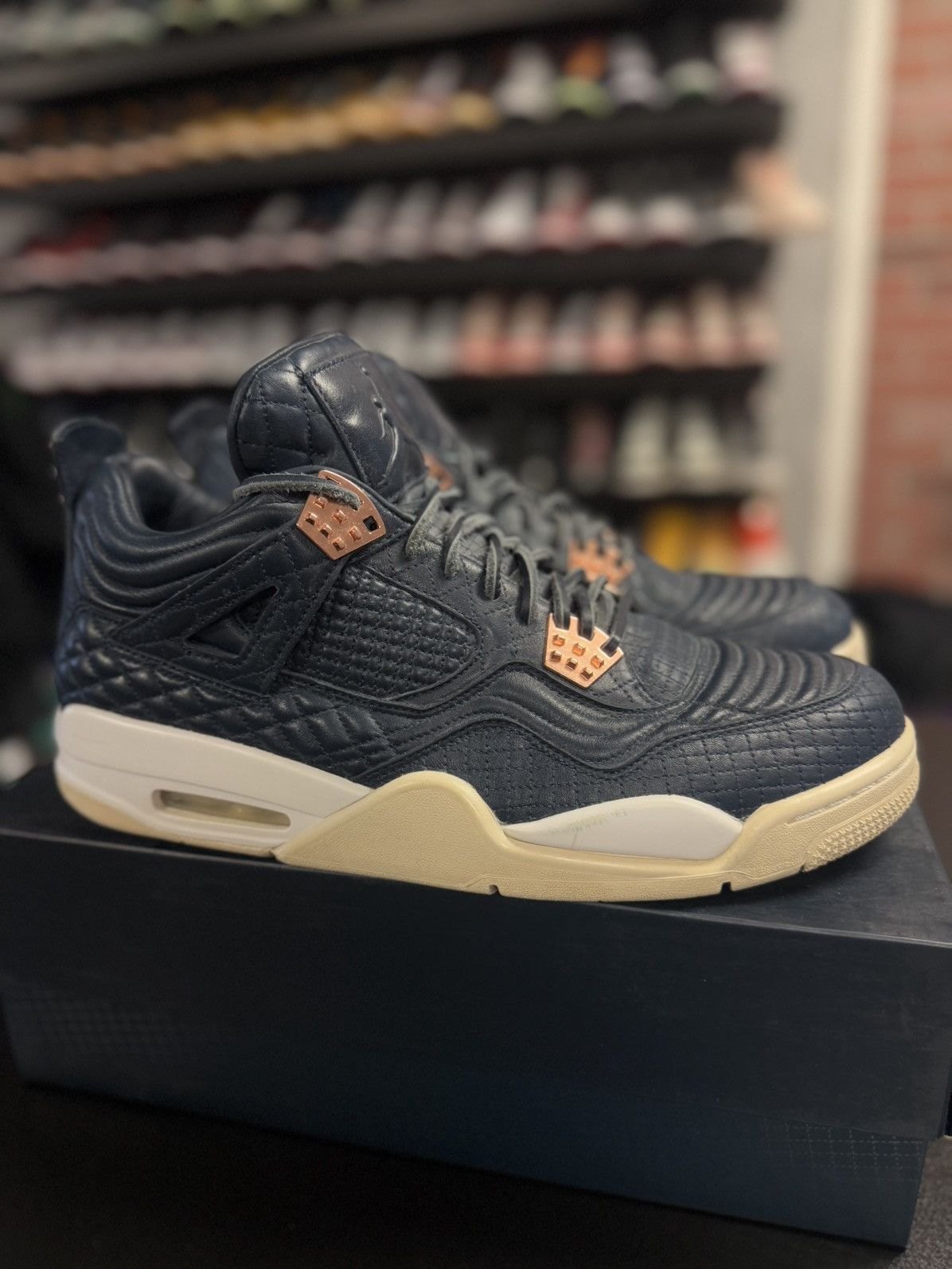 Jordan Brand × Nike Premium Jordan 4 Retro - 'Obsidian' (Size 12.5) RARE 2016 Size US 12.5 / EU 45-46 - 3 Thumbnail