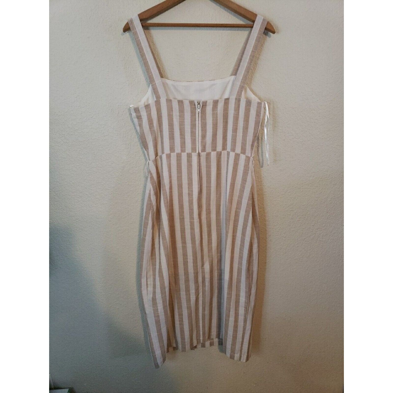 Other New Max Studio Beige Striped Maxi Dress Womens Size 9 Boho Size M / US 6-8 / IT 42-44 - 8 Thumbnail