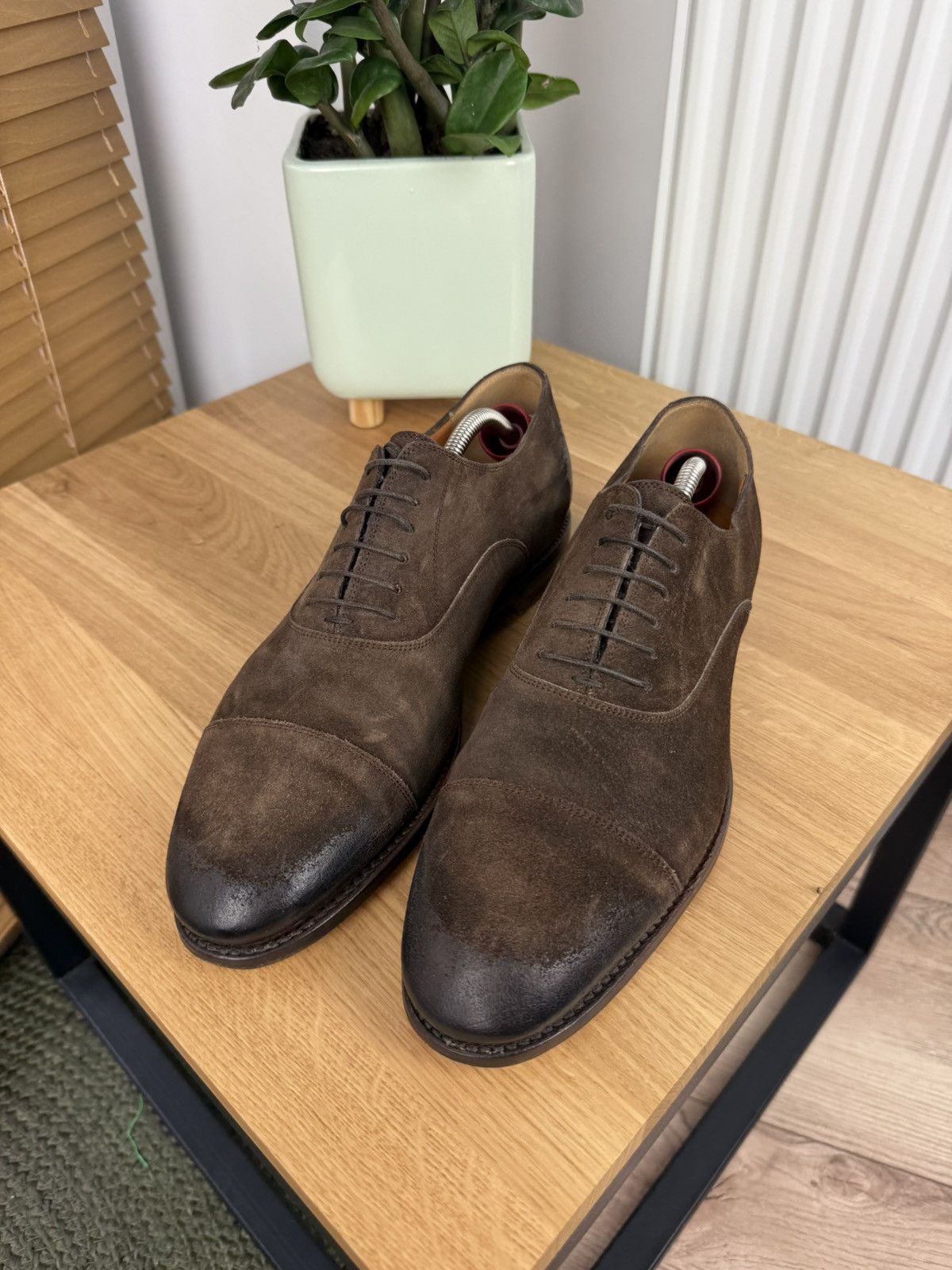 Gucci GUCCI Luxury Brown Derby Cap Toe Formal Shoes Size US 9.5 / EU 42-43 - 3 Thumbnail