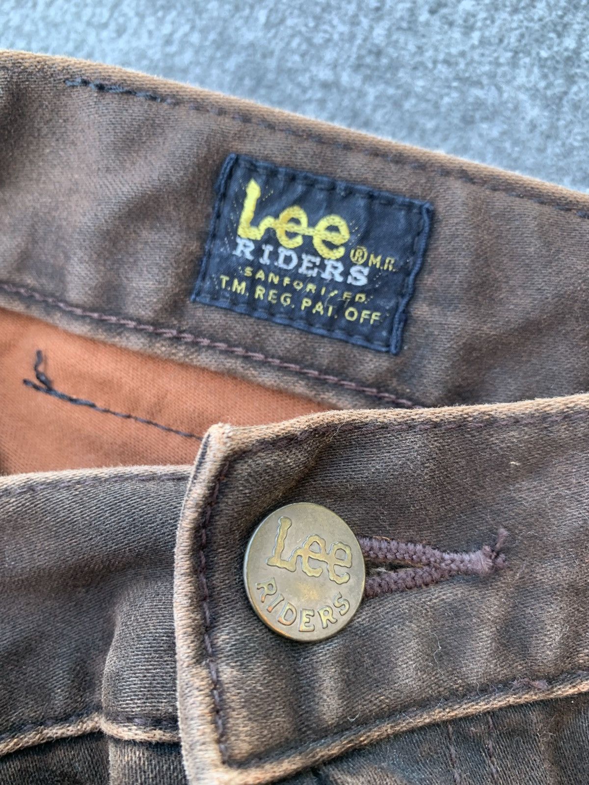 Lee VINTAGE LEE RIDERS SYNTHETIC LEATHER & FADED BROWN Size US 30 / EU 46 - 6 Thumbnail