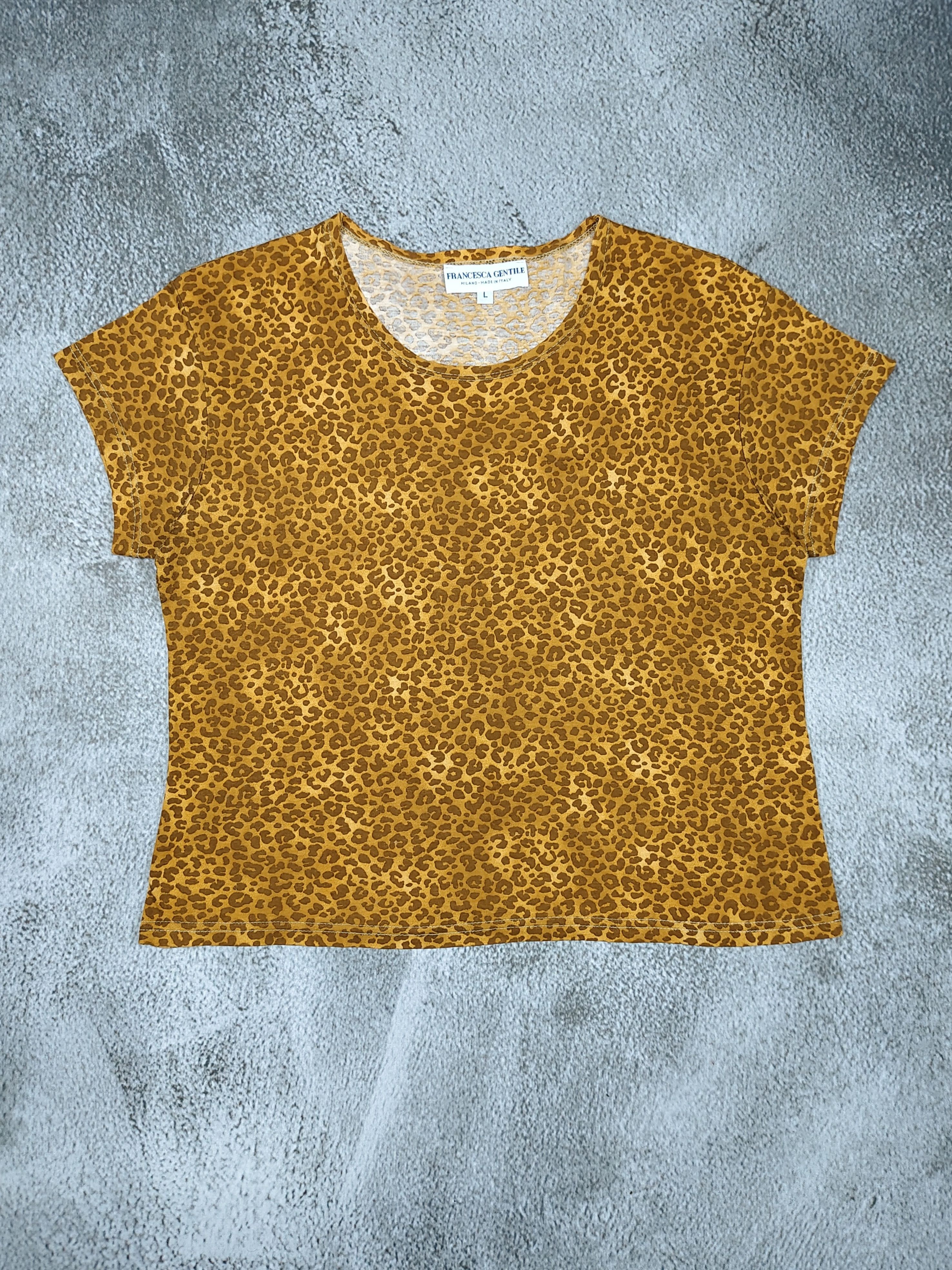 Seditionaries 00s Francesca Gentile🇮🇹Glam Rock Leopard Pattern Boxy Top Size L / US 10 / IT 46 - 5 Thumbnail