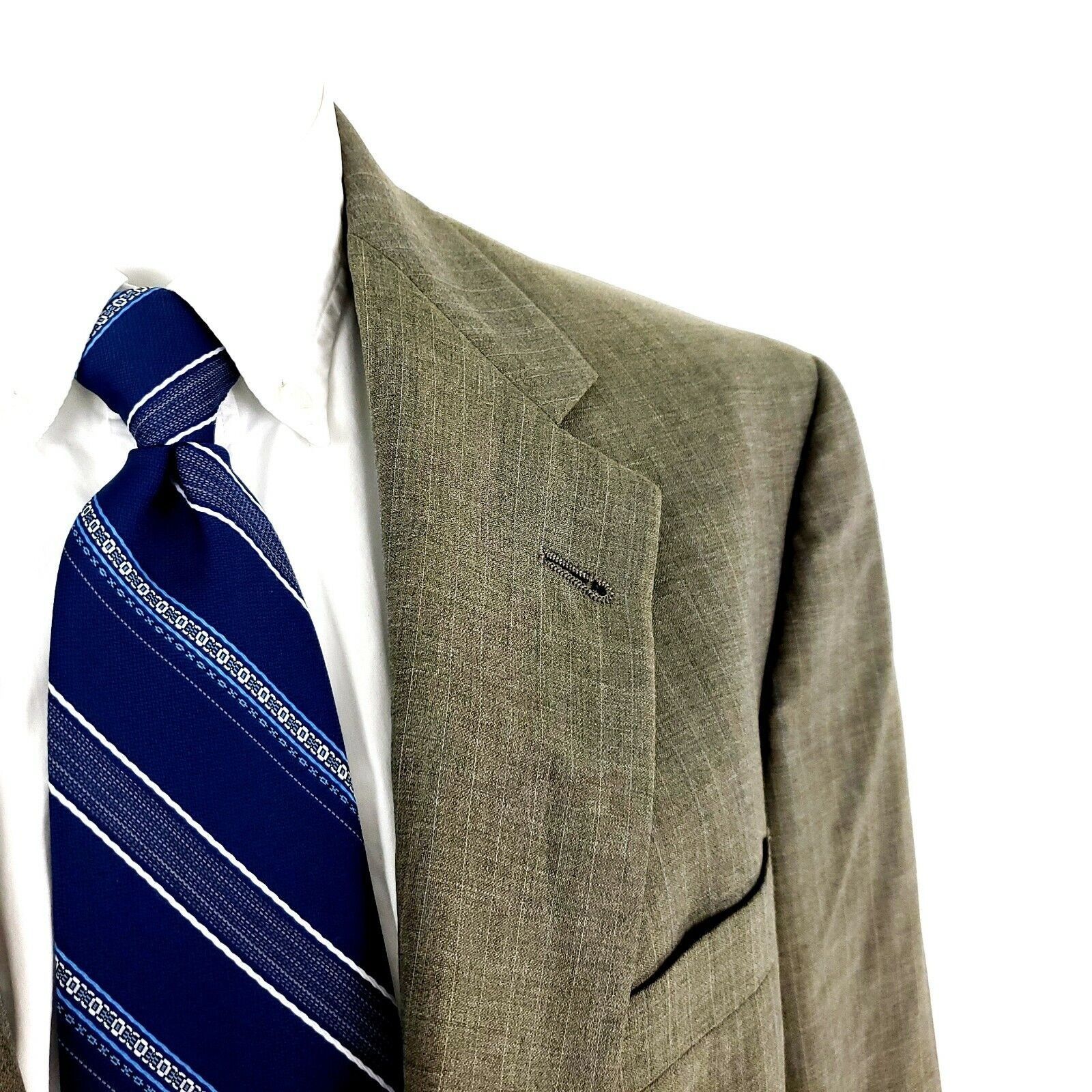Hart Schaffner Marx Hart Schaffner Marx Gold Trumpeter Wool 2 Button Blazer 40R Size 40R - 2 Thumbnail