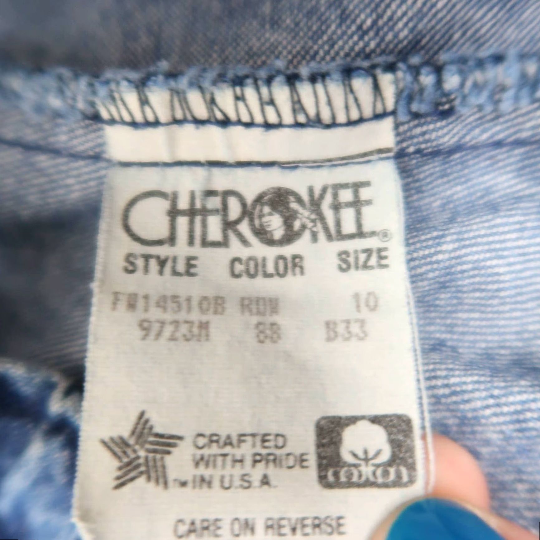Cherokee VINTAGE Cherokee Jeans 90s Medium Wash Blue Denim High Rise Straight Leg Women's 10 Size 32" / US 10 / IT 46 - 6 Thumbnail