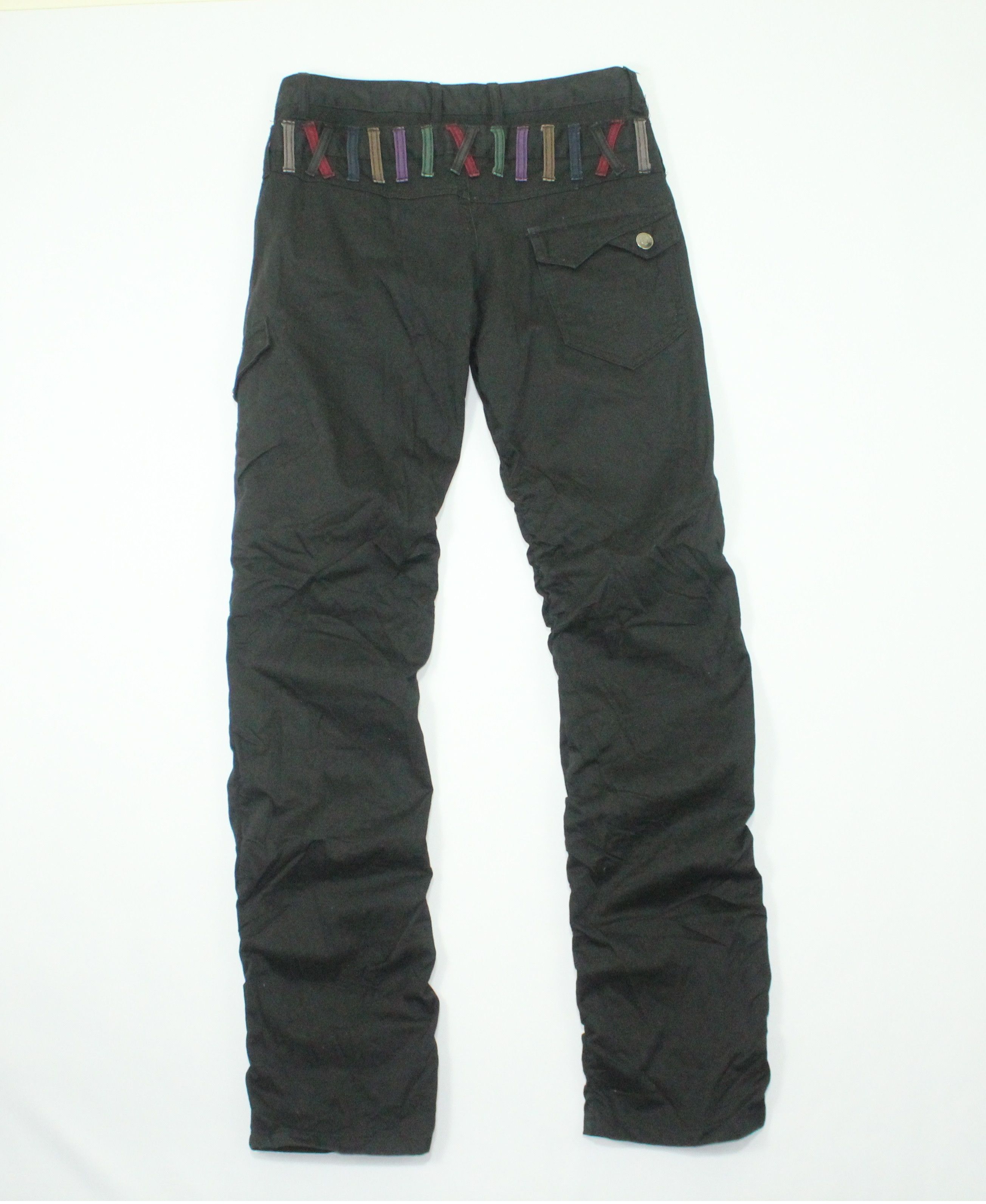 Japanese Brand Double Waist Pants Zipper Pants Side Pocket Wrinkled Seam Size US 33 - 2 Thumbnail