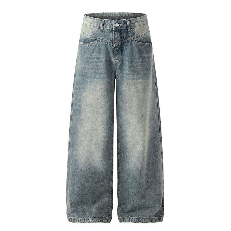 Jean American casual distressed washed blue jeans Size US 32 / EU 48 - 1 Thumbnail