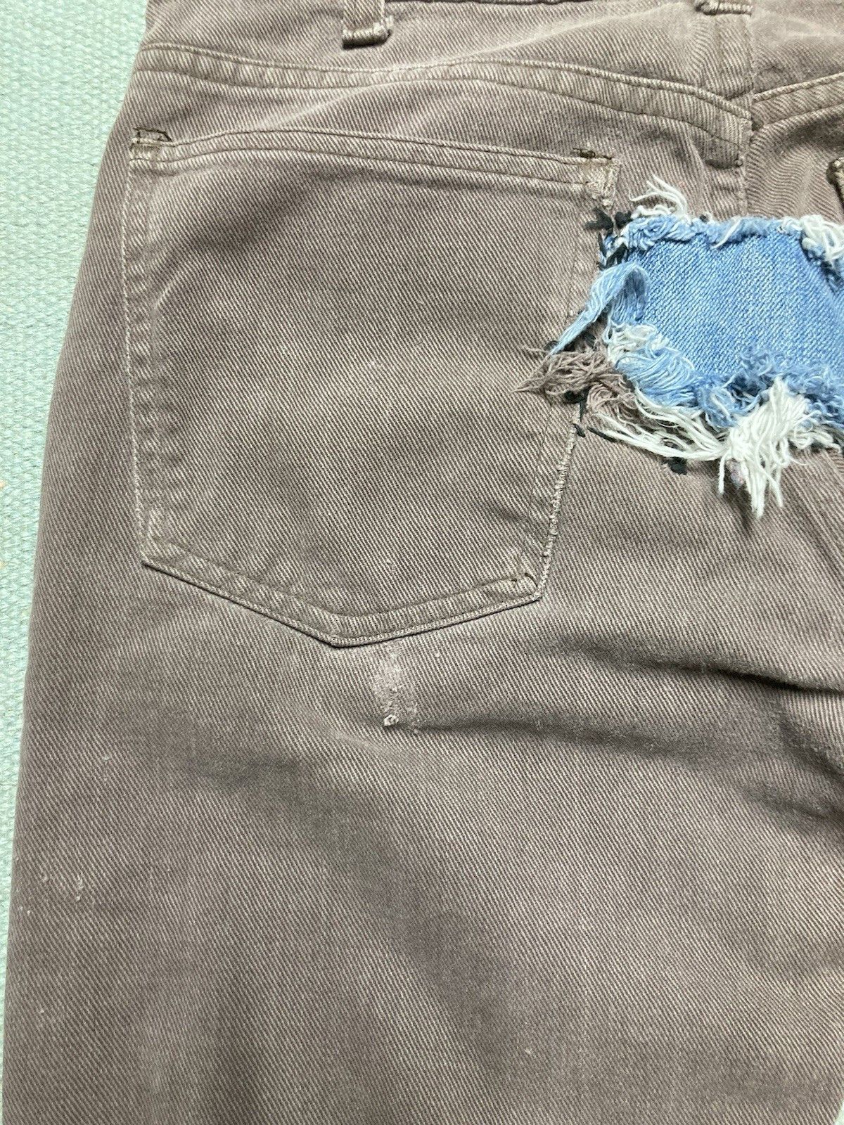 Levi's × Vintage 70s Levi’s jeans flare leg bell bottom button fly patc 30x30 Size 30" / US 8 / IT 44 - 10 Thumbnail