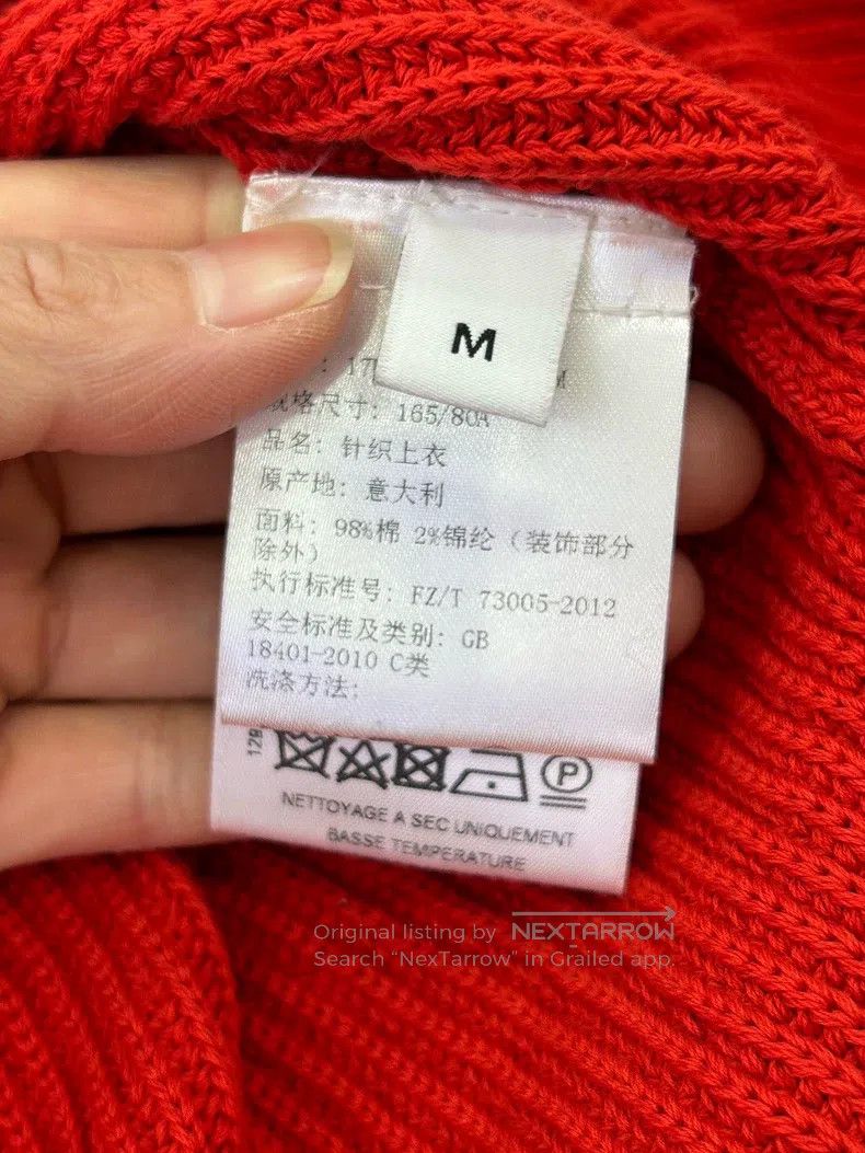 Givenchy Givenchy Red and Silver Dual-Zip Irregular Knit Sweater Size US M / EU 48-50 / 2 - 5 Thumbnail