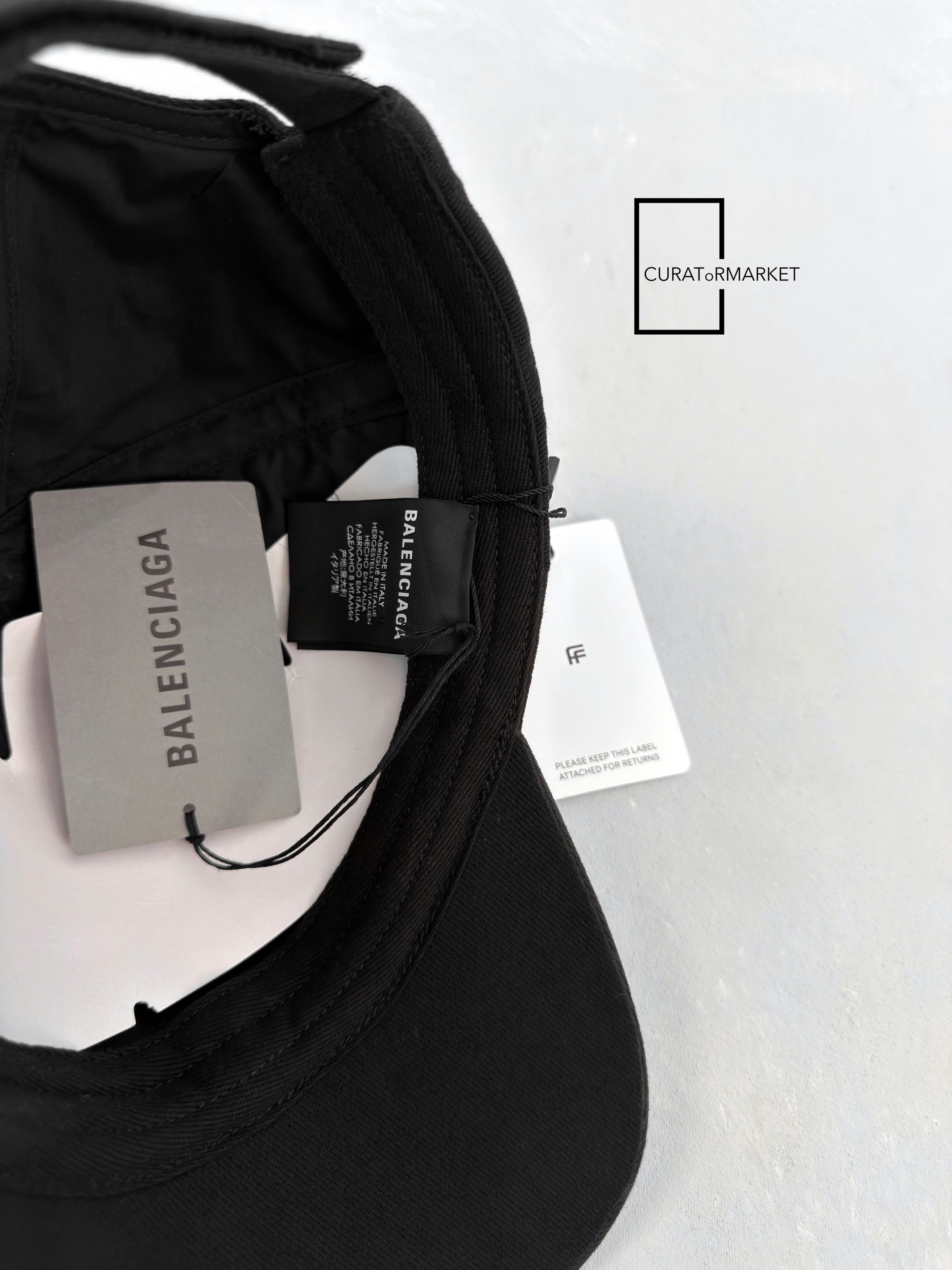 Balenciaga Large Iconic Embroidered Logo Brim Classic Baseball Cap FW23 Size ONE SIZE - 3 Thumbnail