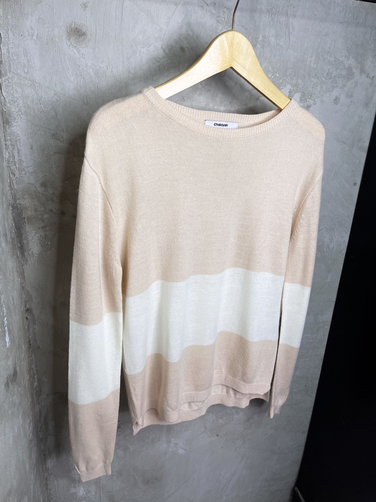 Hussein Chalayan Hussein Chalayan Colorblock Beige Knitwear Size M / US 6-8 / IT 42-44 - 3 Thumbnail