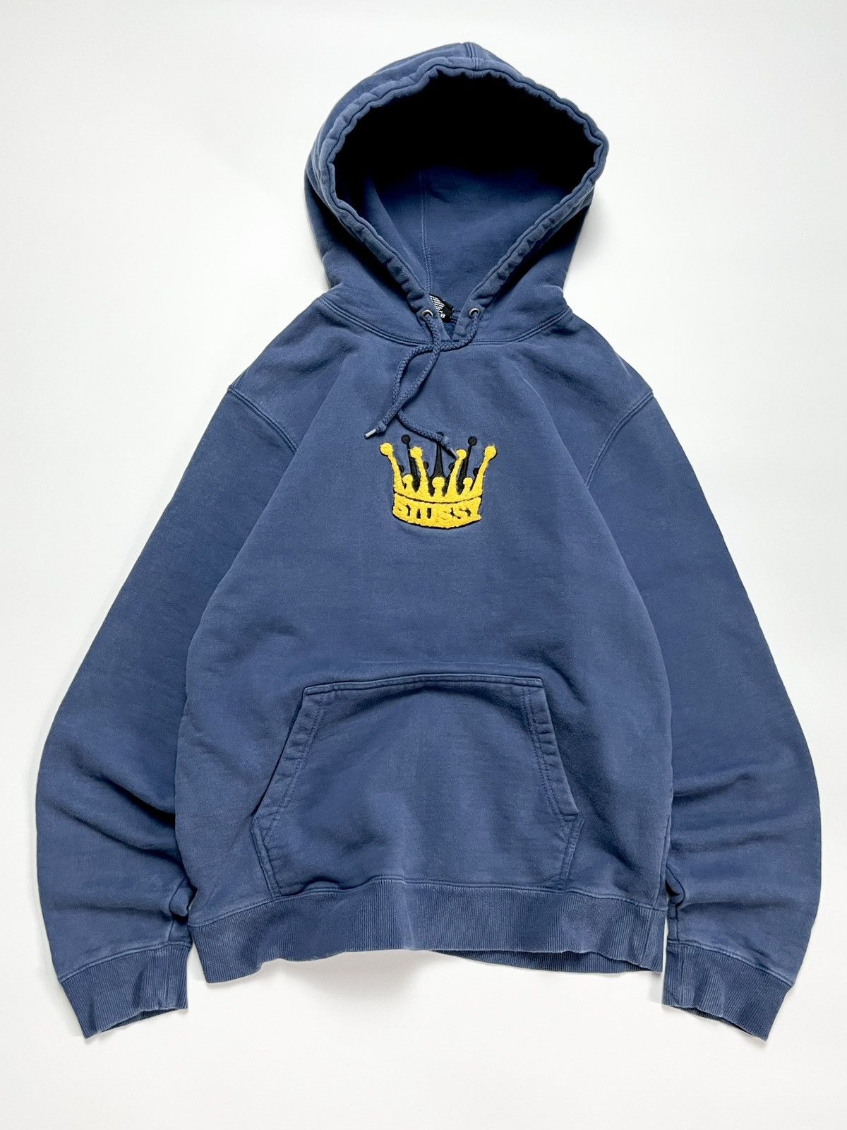 Stussy Stussy Chenille Crown Applique Hoodie Navy Blue Size US M / EU 48-50 / 2 - 1 Thumbnail