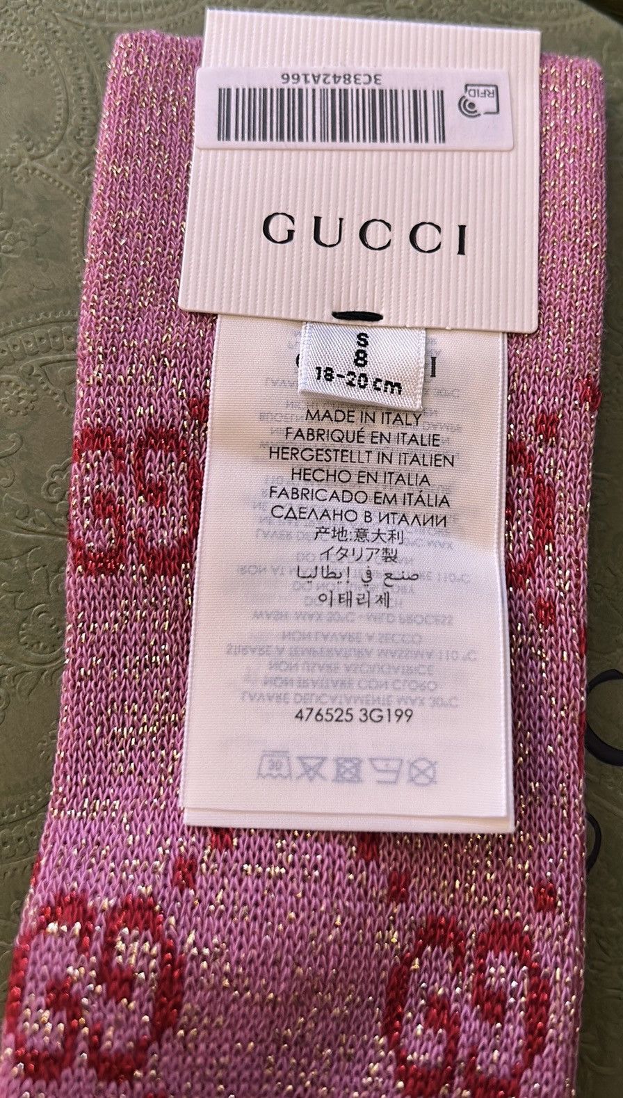 Gucci Gucci GG Cotton Socks Roseate Pink size S Size ONE SIZE - 3 Thumbnail