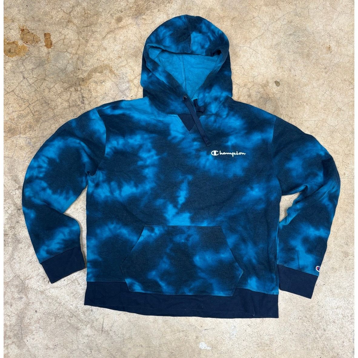 Champion Champion Blue Tie-Dye Hoodie (Modern Streetwear) L Size US L / EU 52-54 / 3 - 4 Thumbnail