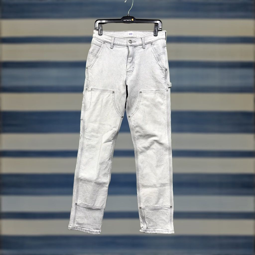 Lee Lee Mens Carpenter Pants Slim Fit 30x32 Grey Workwear Pants Vintage No 30in inseam 32in waist Slim Lee Size US 30 / EU 46 - 1 Thumbnail