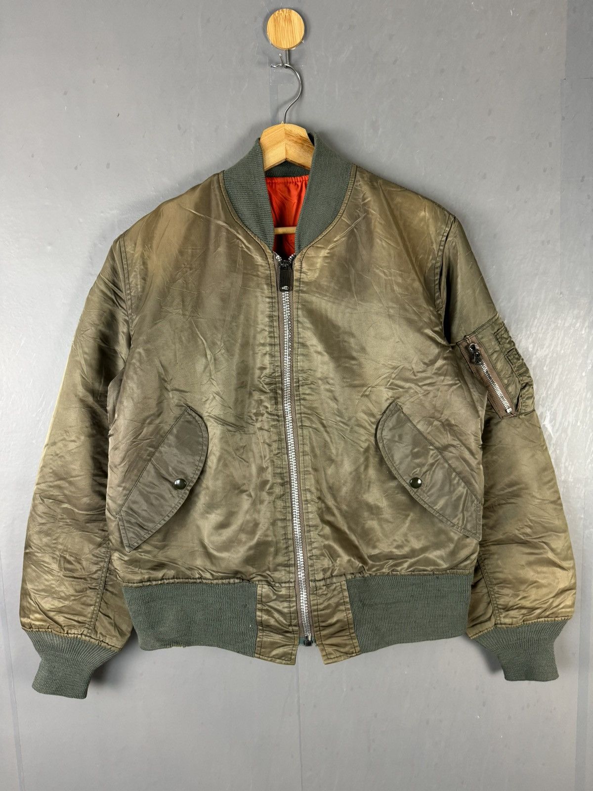 Vintage VINTAGE MA-1 MILITARY STYLE FLIGHT BOMBER JACKET Size US S / EU 44-46 / 1 - 1 Thumbnail