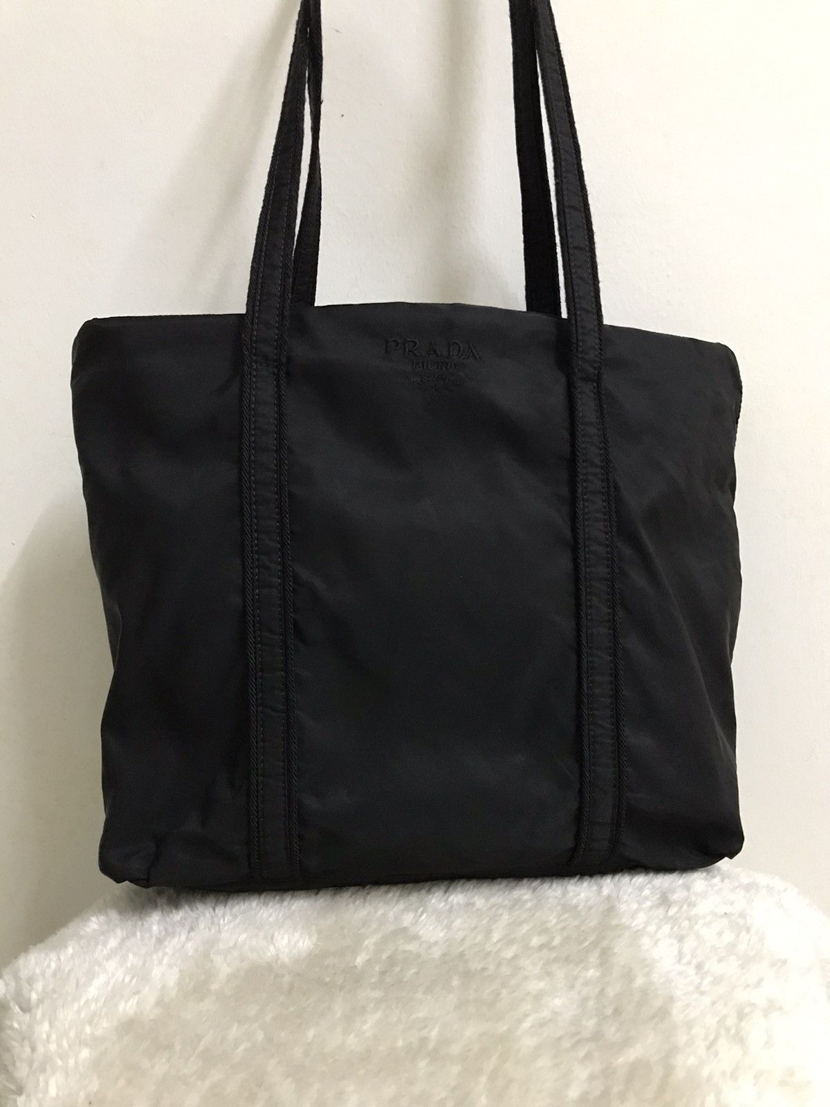 Prada Prada Tessuto Nero Nylon Tote Bag Size ONE SIZE - 4 Thumbnail