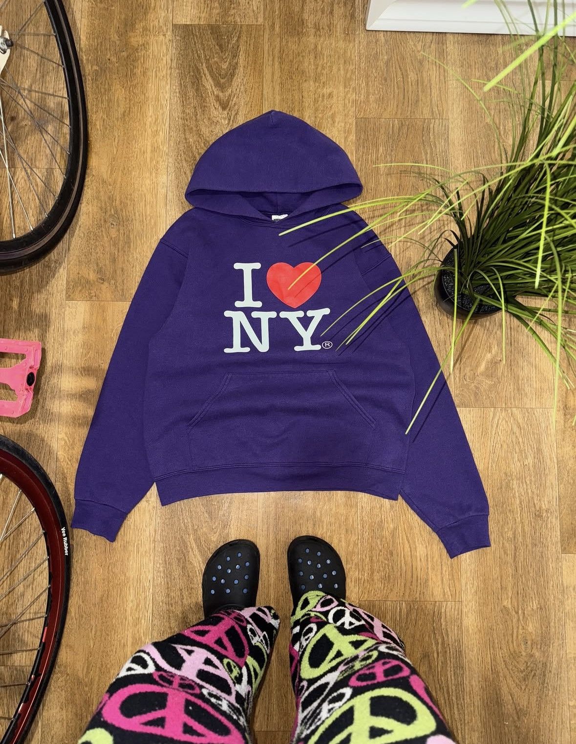 I Love NY VINTAGE I LOVE NY BOXY FIT PURPLE HOODIE Size US M / EU 48-50 / 2 - 1 Thumbnail