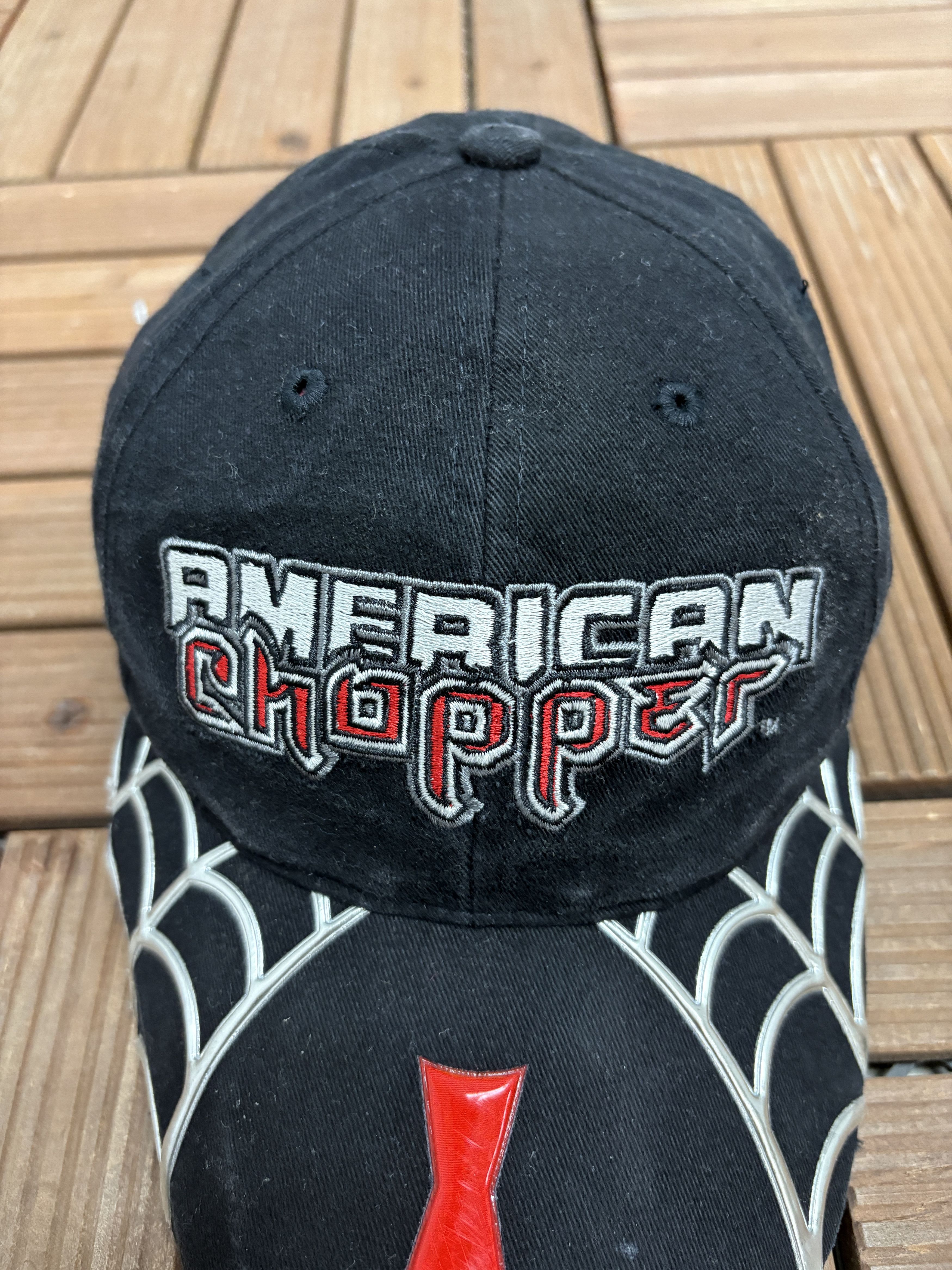Vintage American Chopper Motorcycle Vintage Black Strap Back Hat Cap Size ONE SIZE - 3 Thumbnail