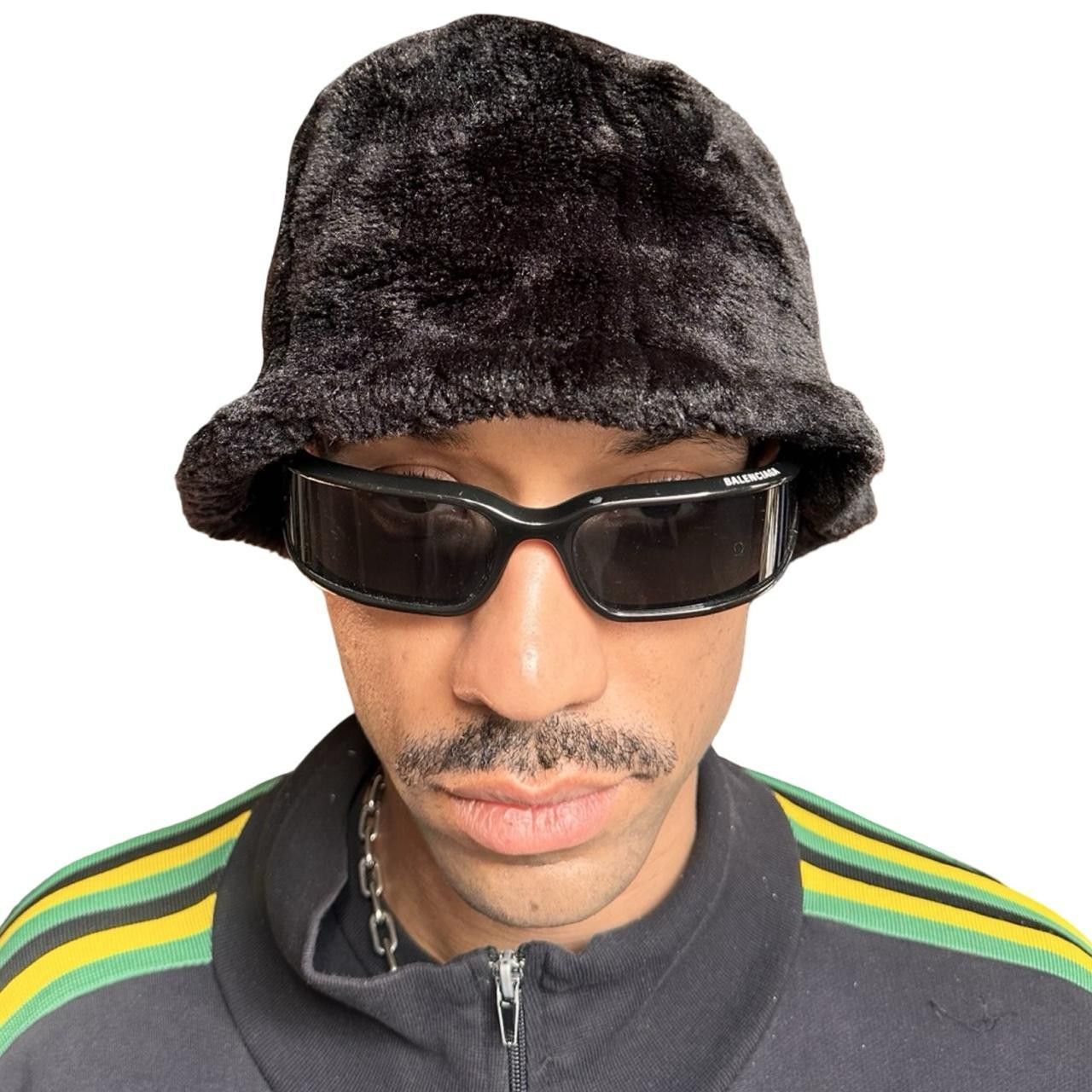 Other VIntage Black Faux Fur Winter Bucket Hat Beanie Size ONE SIZE - 2 Thumbnail