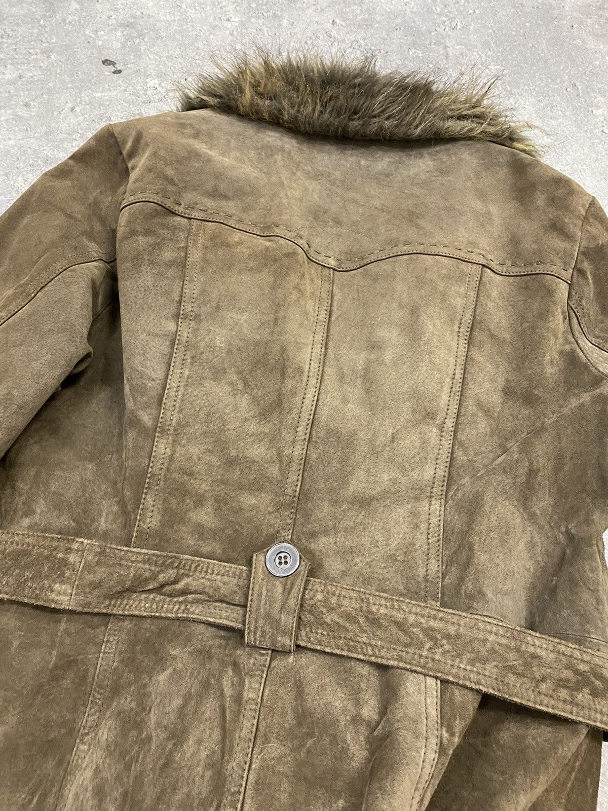 If Six Was Nine × Japanese Brand × Le Grande Bleu (L.G.B.) ᶠᵃⁿᶜʸᵍᵘʸ SICK Vintage Leather Coat Jacket HELMUT lang vibe Size US S / EU 44-46 / 1 - 6 Thumbnail