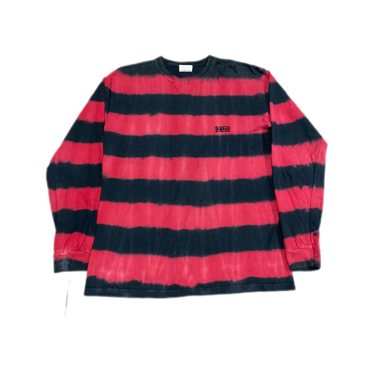 Number (N)ine 🔥Archived Number (N)ine Long Sleeve Red Striped Tie Dye Kurt Size US L / EU 52-54 / 3 - 2 Thumbnail