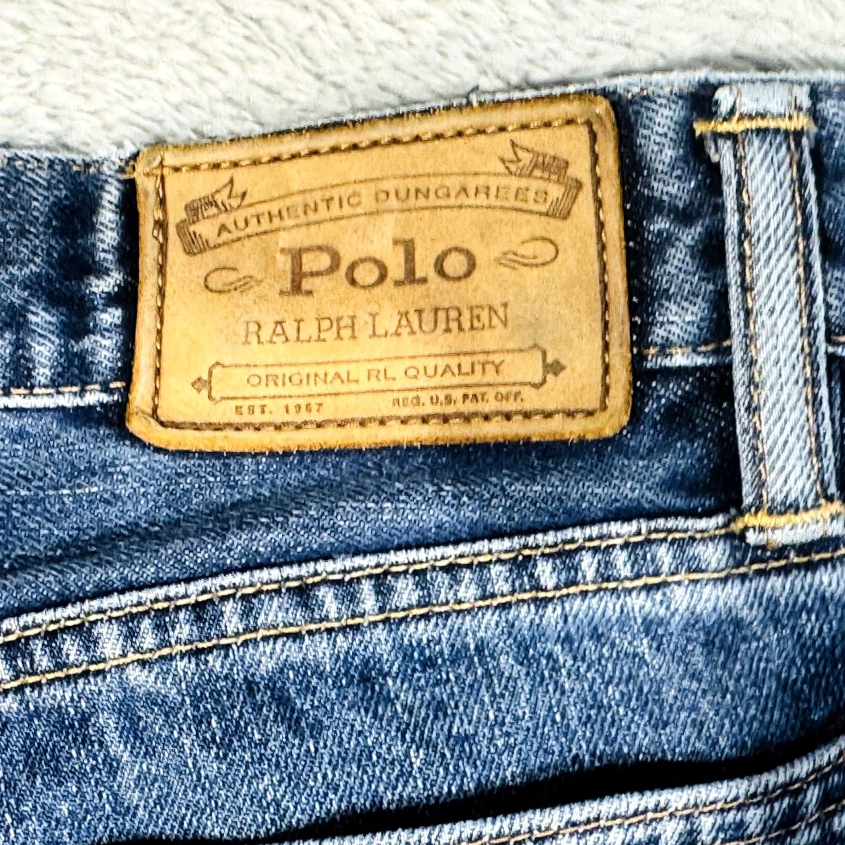 Polo Ralph Lauren VINTAGE Polo Ralph Lauren Jeans Mens 34x32 Blue Medium Wash Tapered Denim Polo Jeans Co. 5-Pocket Logo Zipper Button Size US S / EU 44-46 / 1 - 5 Thumbnail