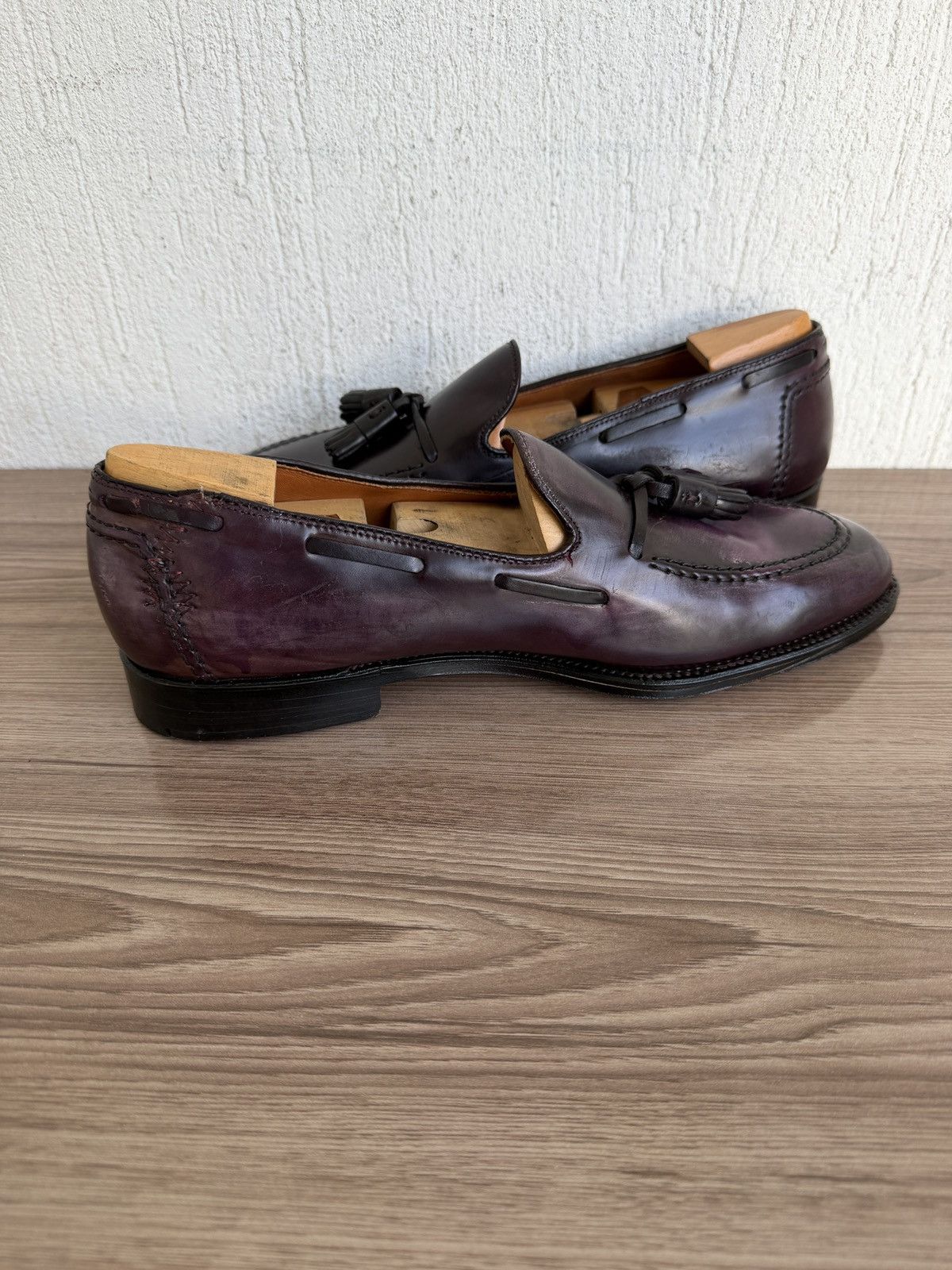 Alden Burgundy shell cordovan tassel loafers by brook brothers Size US 10.5 / EU 43-44 - 10 Thumbnail