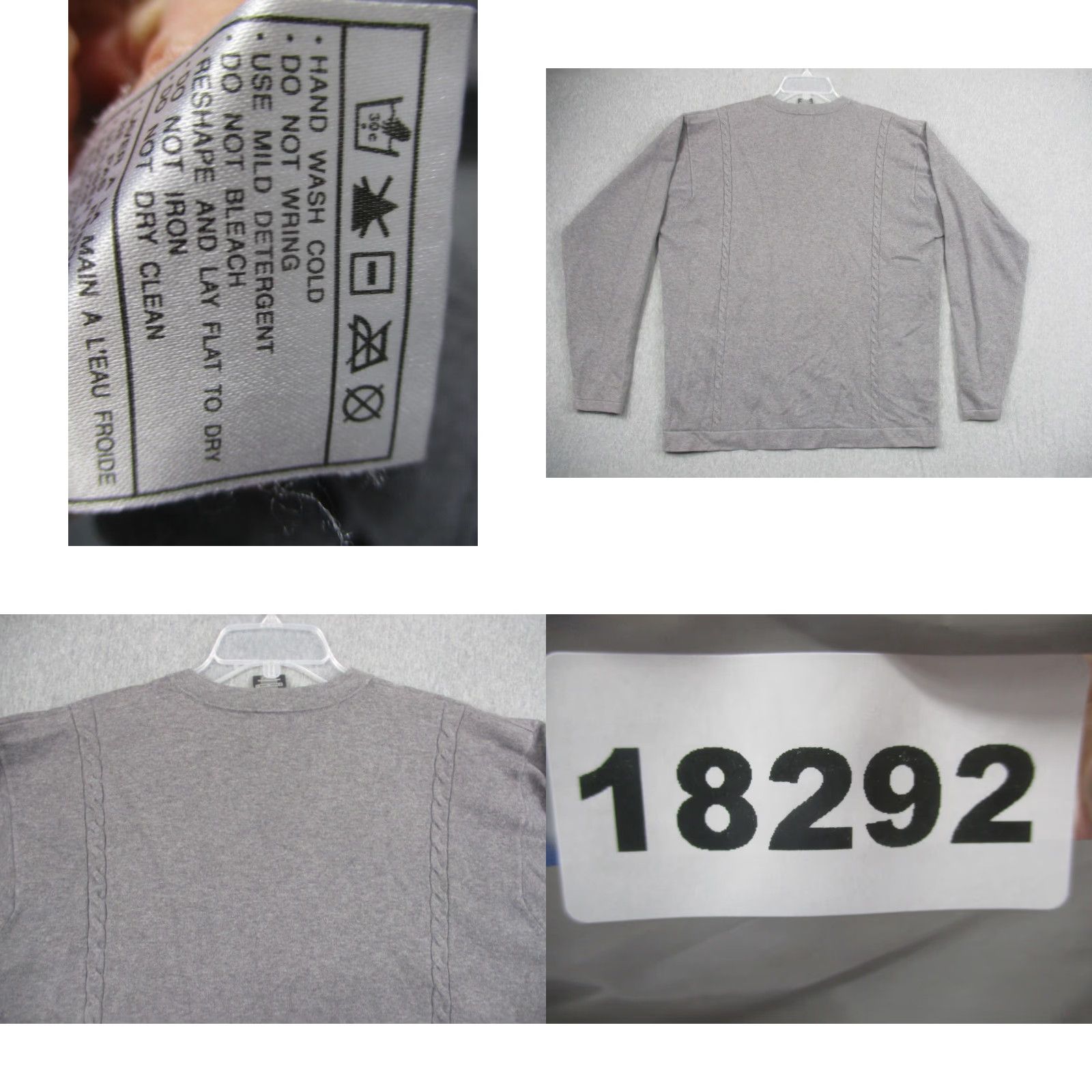 Nike VINTAGE Nike Sweater Mens XL Gray V Neck Cable Knit Cotton Pullover Golf Size US XL / EU 56 / 4 - 9 Thumbnail