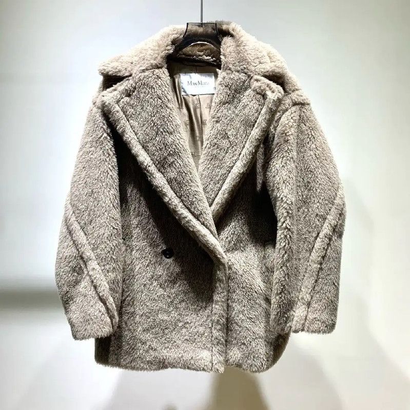 MaxMara Light Brown Wool Women's Overcoat 0089