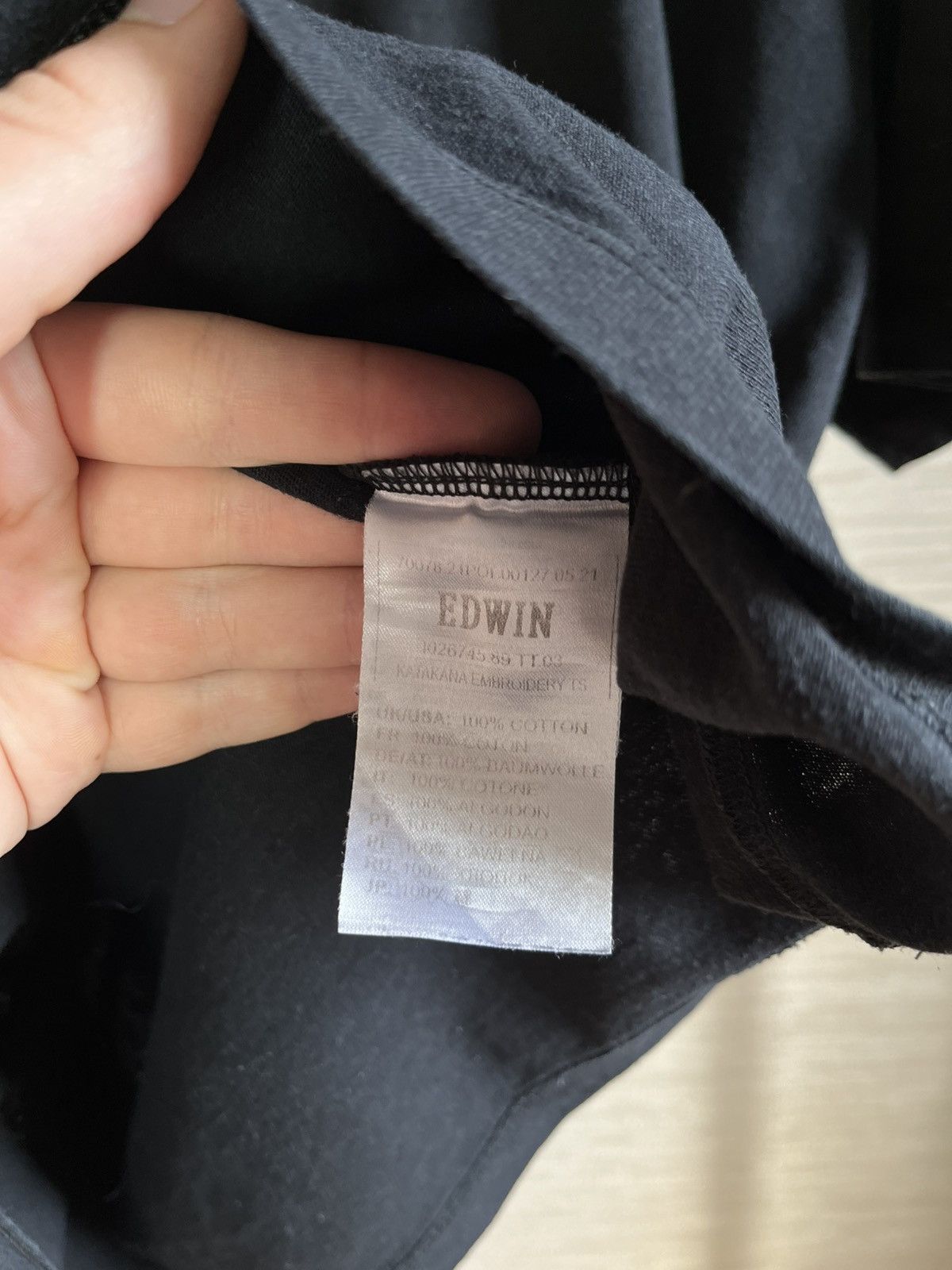Edwin Edwin Japan Men’s Katakana Embriodery T-Shirt Size US M / EU 48-50 / 2 - 6 Thumbnail