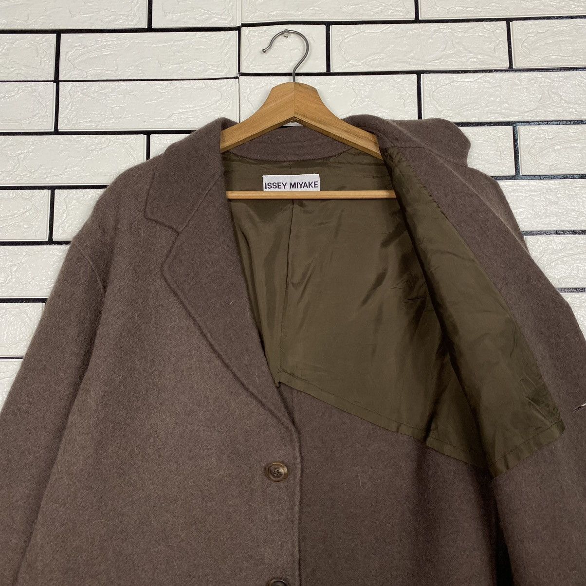 Issey Miyake 🔥VINTAGE WOOL JACKET BUTTON ISSEY MIYAKE RUNWAY Size US L / EU 52-54 / 3 - 14 Thumbnail